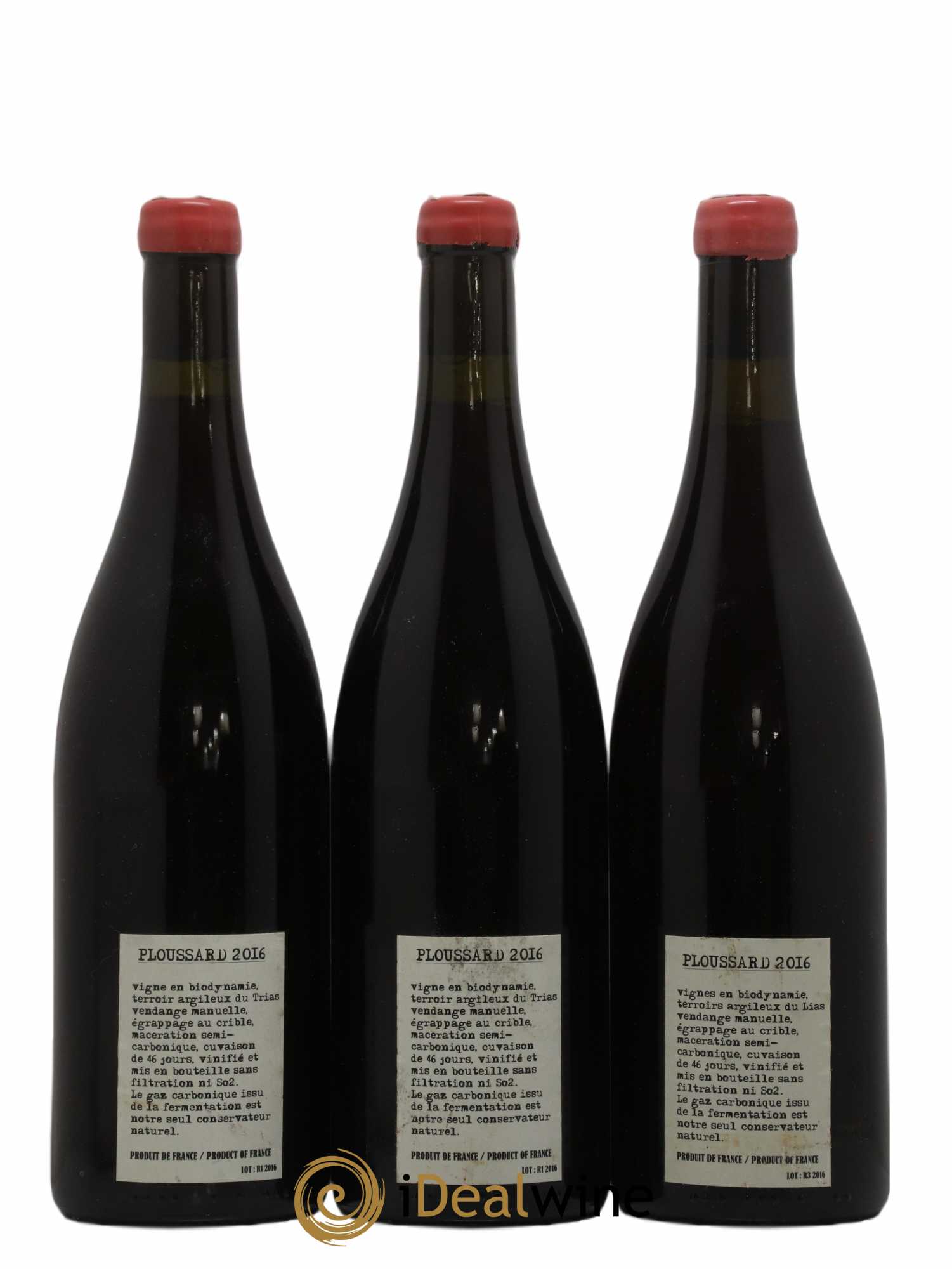 Arbois-Pupillin Ploussard Adeline Houillon & Renaud Bruyère 2016 - Lot de 3 bouteilles - 1