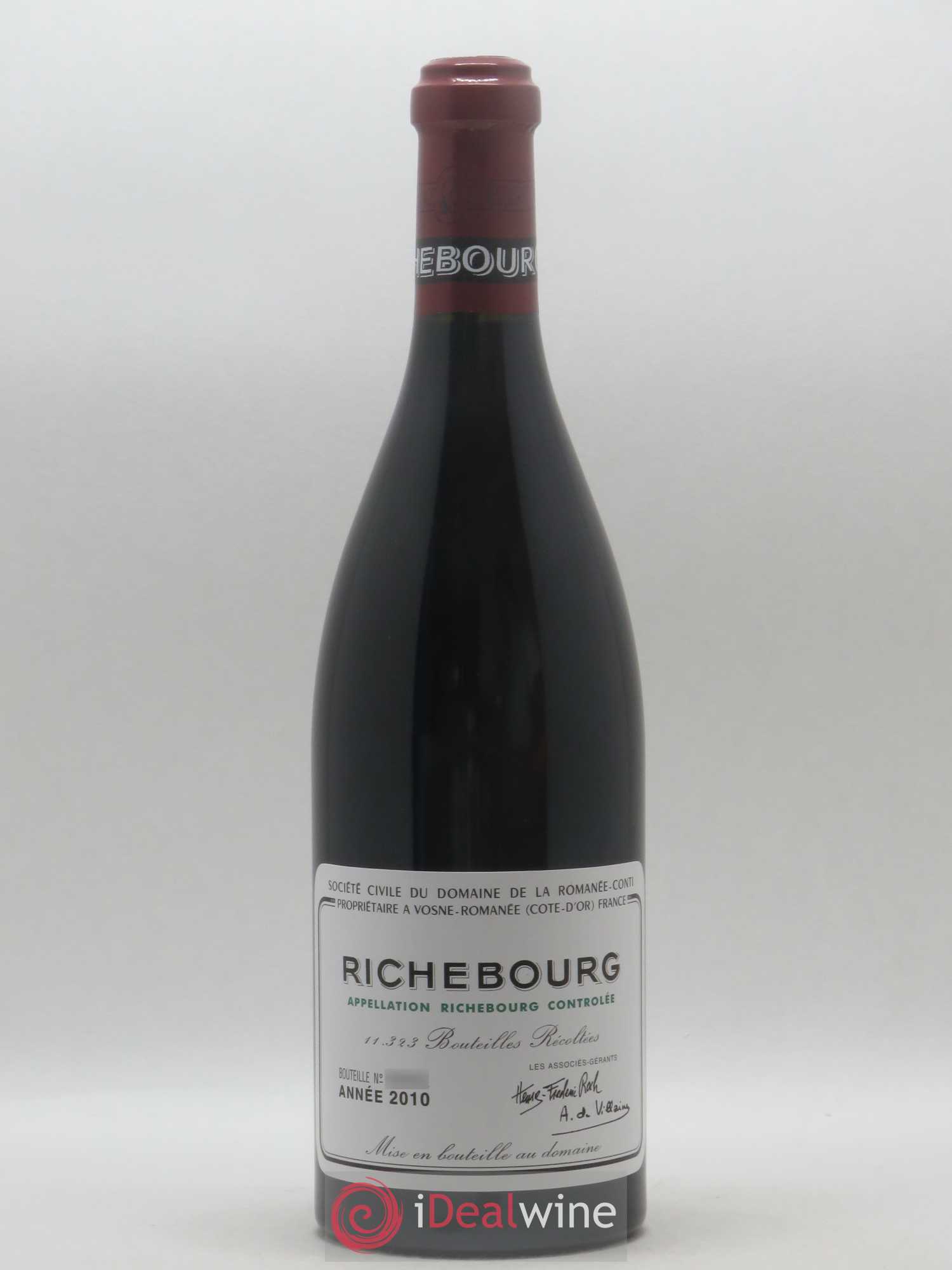 Richebourg Grand Cru Domaine de la Romanée-Conti 2010 - Lot de 1 bouteille - 0