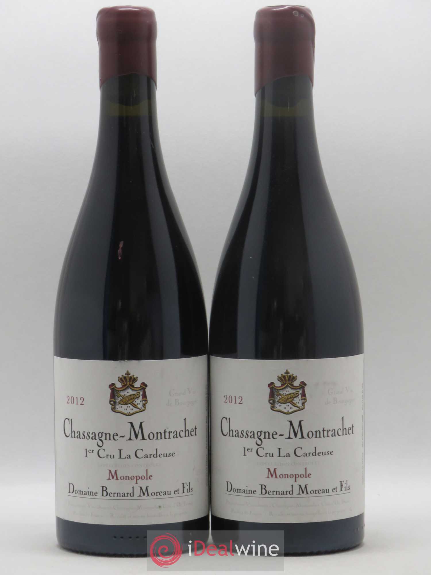 Chassagne-Montrachet 1er Cru La Cardeuse Bernard Moreau et Fils (Domaine) 2012 - Lot de 2 bouteilles - 0