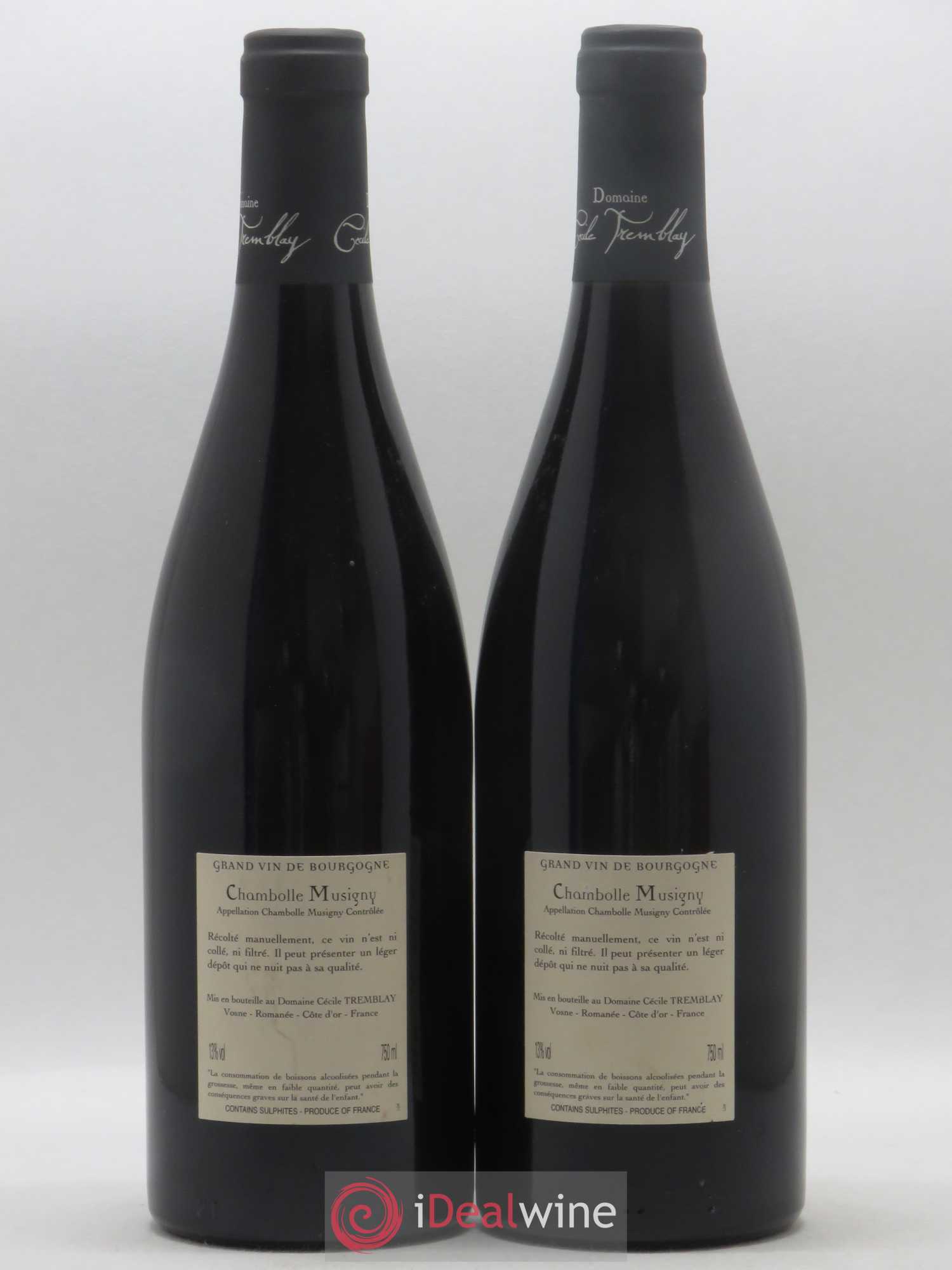 Chambolle-Musigny Les Cabottes Cécile Tremblay 2010 - Lot de 2 bouteilles - 1