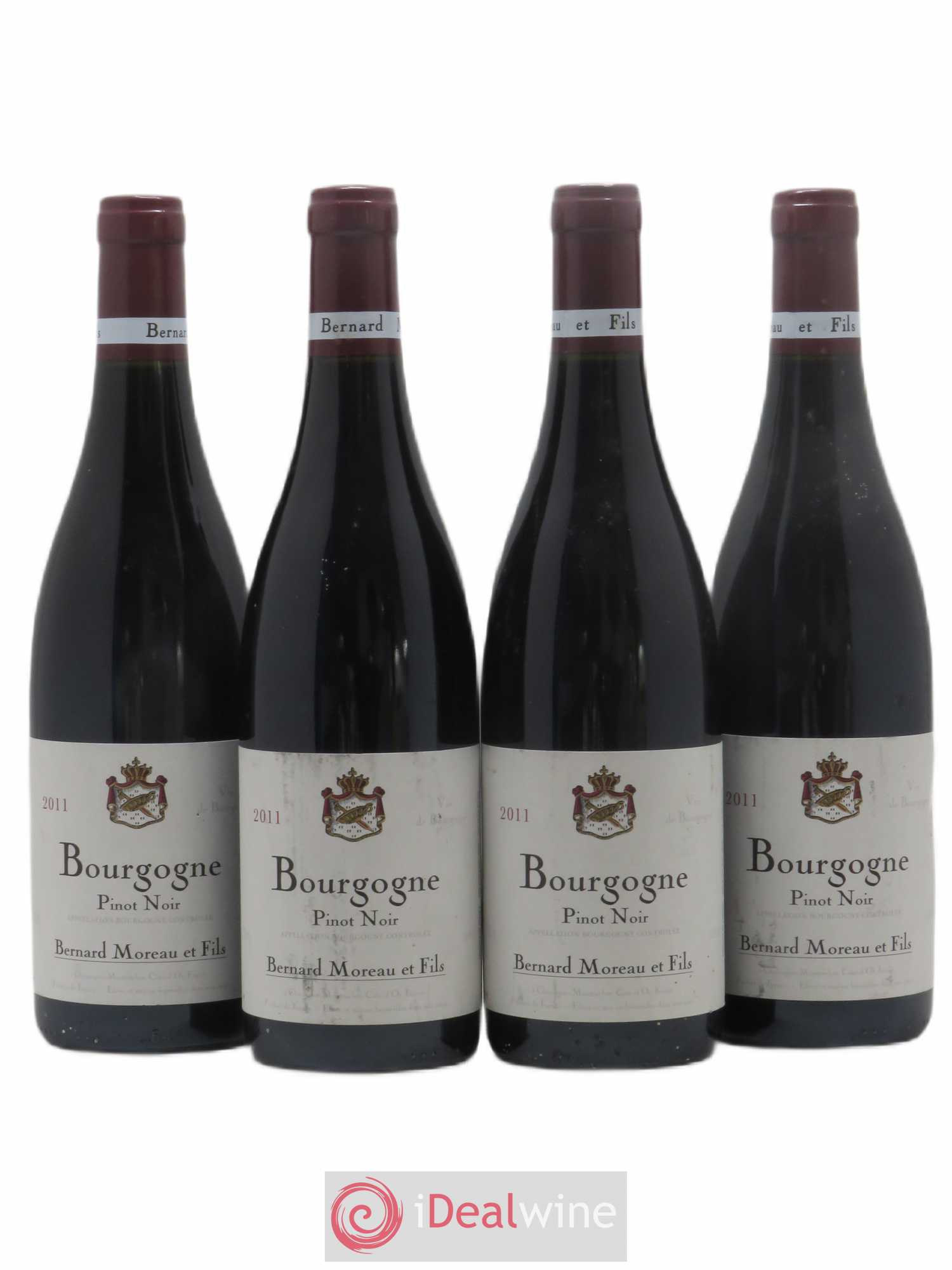 Bourgogne Domaine Bernard Moreau et Fils (sans prix de réserve) 2011 - Posten von 4 Flaschen - 0