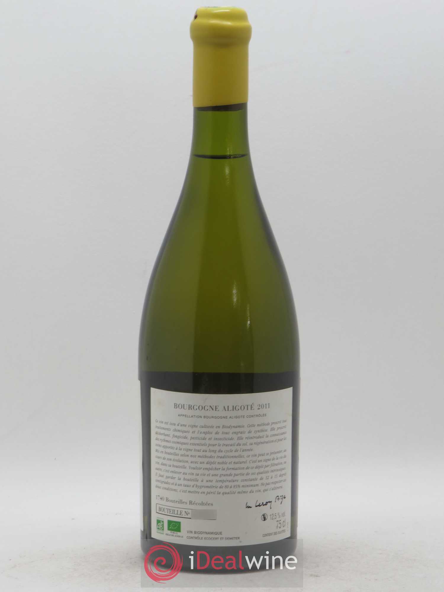 Bourgogne Aligoté Sous Chatelet d'Auvenay (Domaine) 2011 - Lot de 1 bouteille - 1