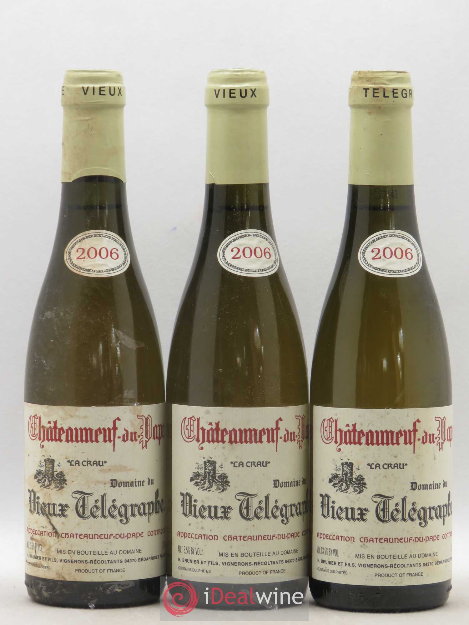 Châteauneuf-du-Pape Vieux Télégraphe (Domaine du) Vignobles Brunier 2006 - Posten von 6 Demi-Flaschen - 2