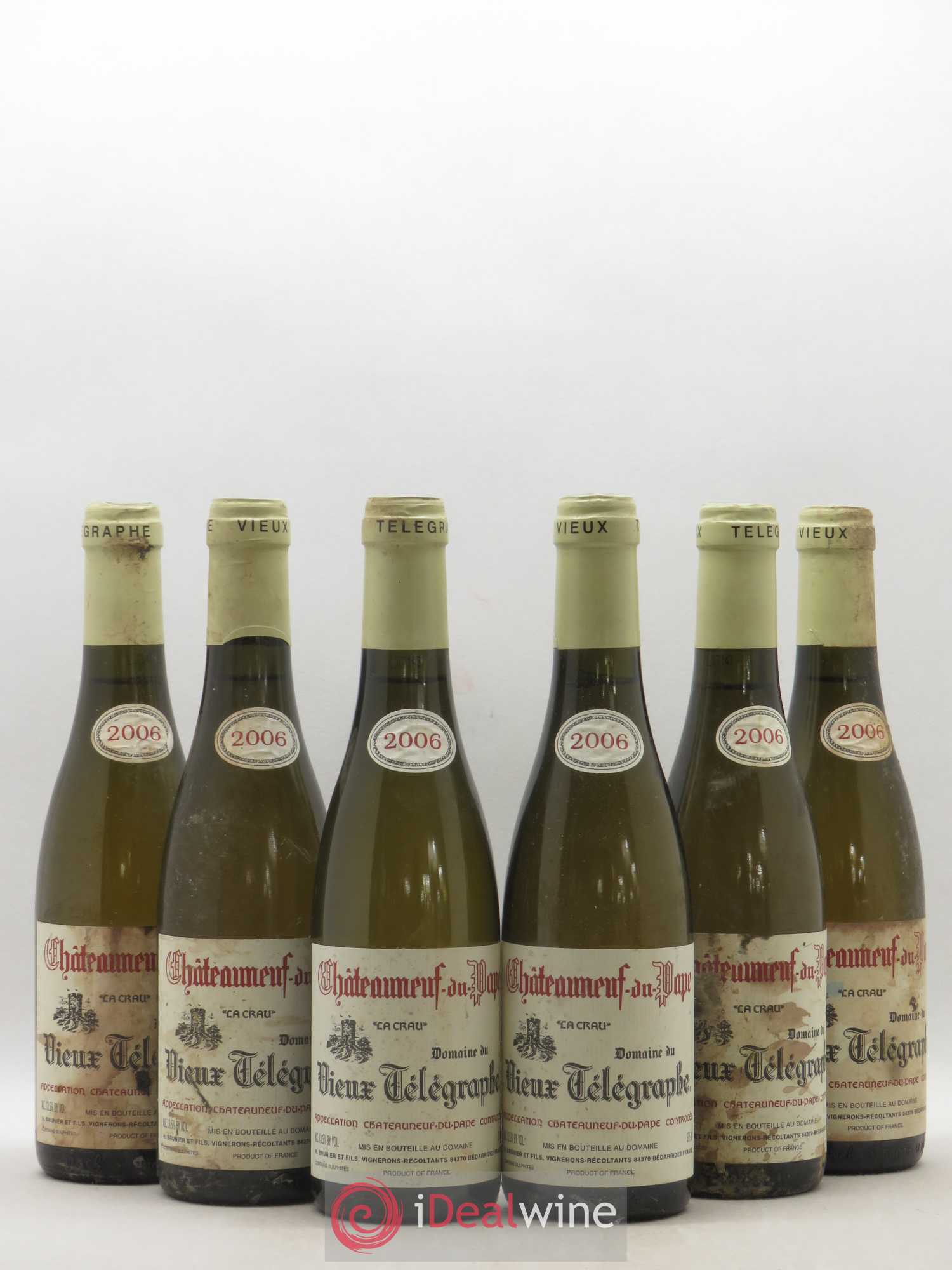 Châteauneuf-du-Pape Vieux Télégraphe (Domaine du) Vignobles Brunier 2006 - Posten von 6 Demi-Flaschen - 0