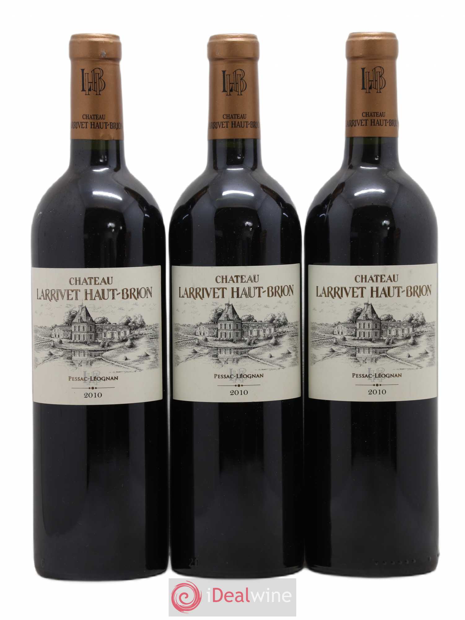 Château Larrivet Haut-Brion 2010 - Lot de 3 bouteilles - 0