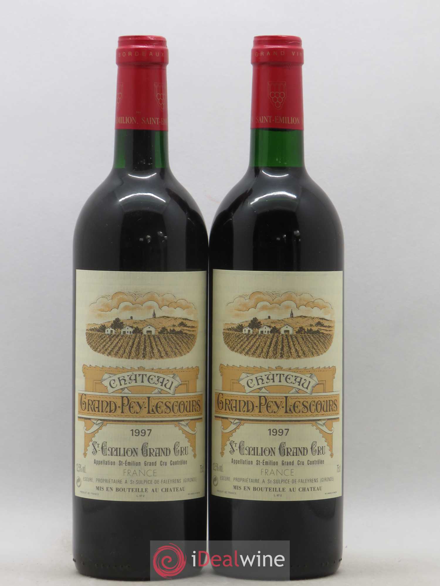 Saint-Émilion Grand Cru Château Grand Pey Lescours 1997 - Lot de 2 bouteilles - 0