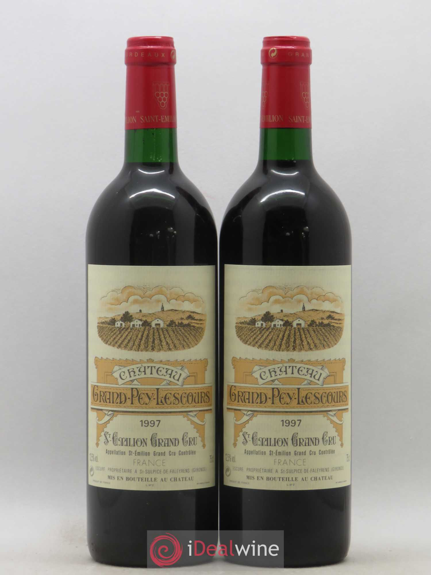Saint-Émilion Grand Cru Château Grand Pey Lescours 1997 - Lot de 2 bouteilles - 0