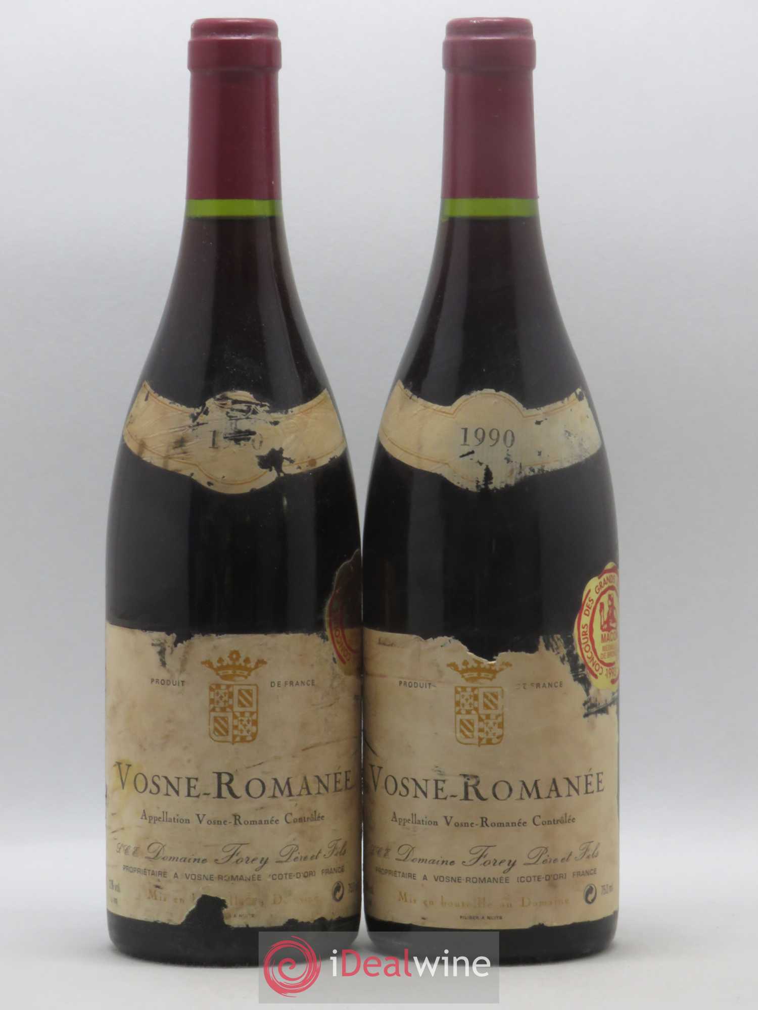 Vosne-Romanée Domaine Forey Père et Fils 1990 - Posten von 2 Flaschen - 0