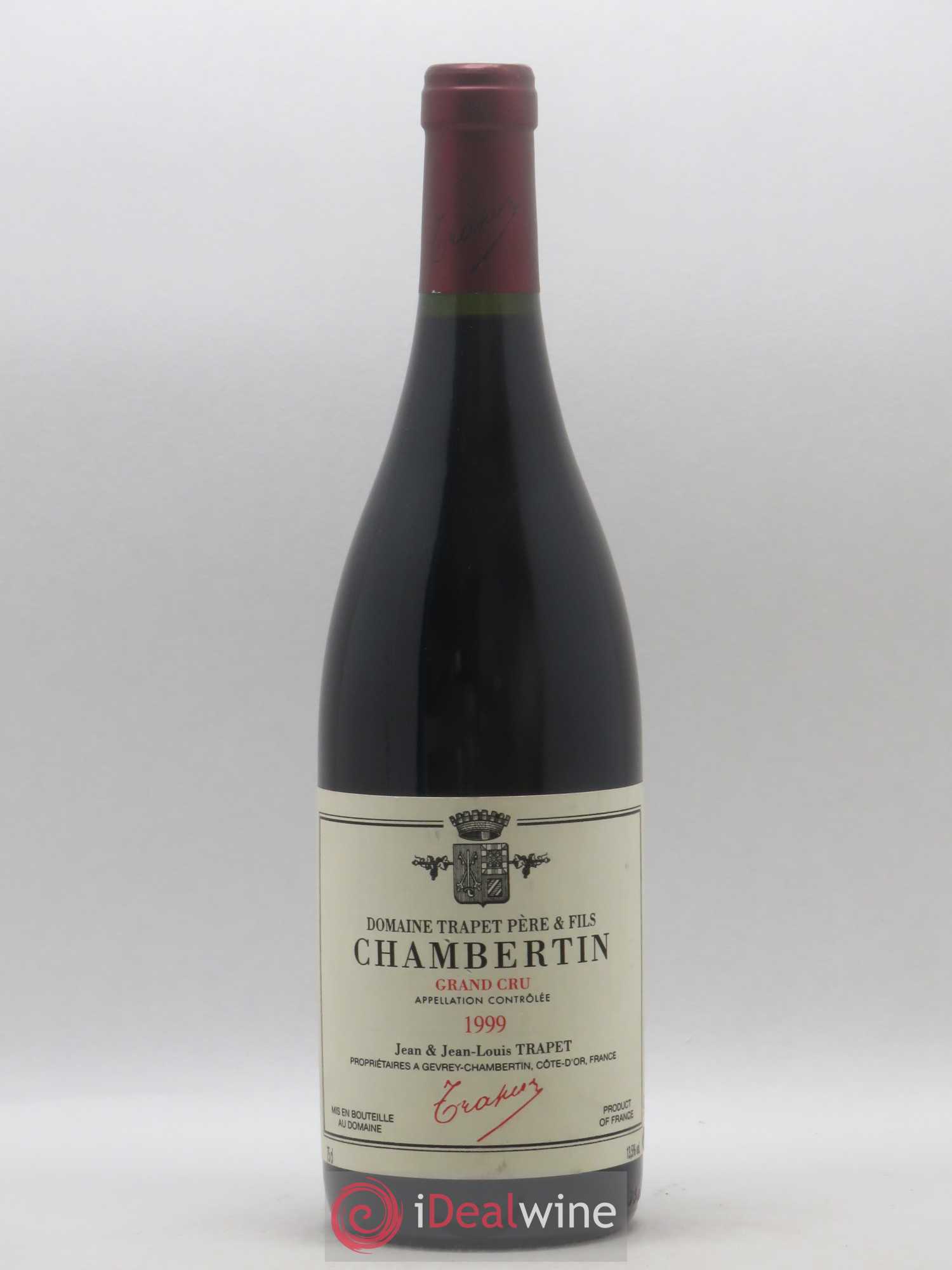 Chambertin Grand Cru Domaine Trapet 1999 - Lot de 1 bouteille - 0