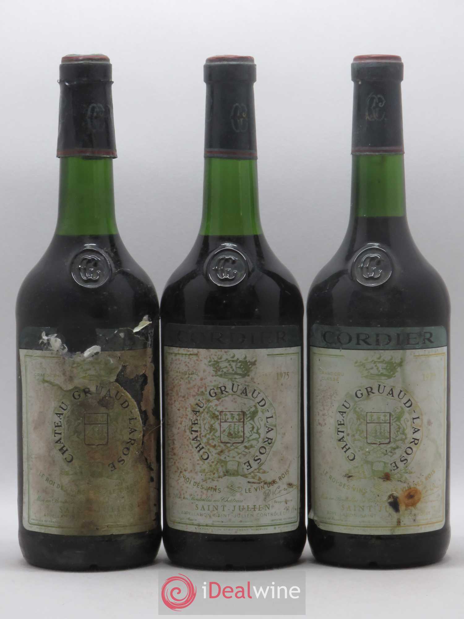 Château Gruaud Larose 2ème Grand Cru Classé 1975 - Lot de 3 bouteilles - 0