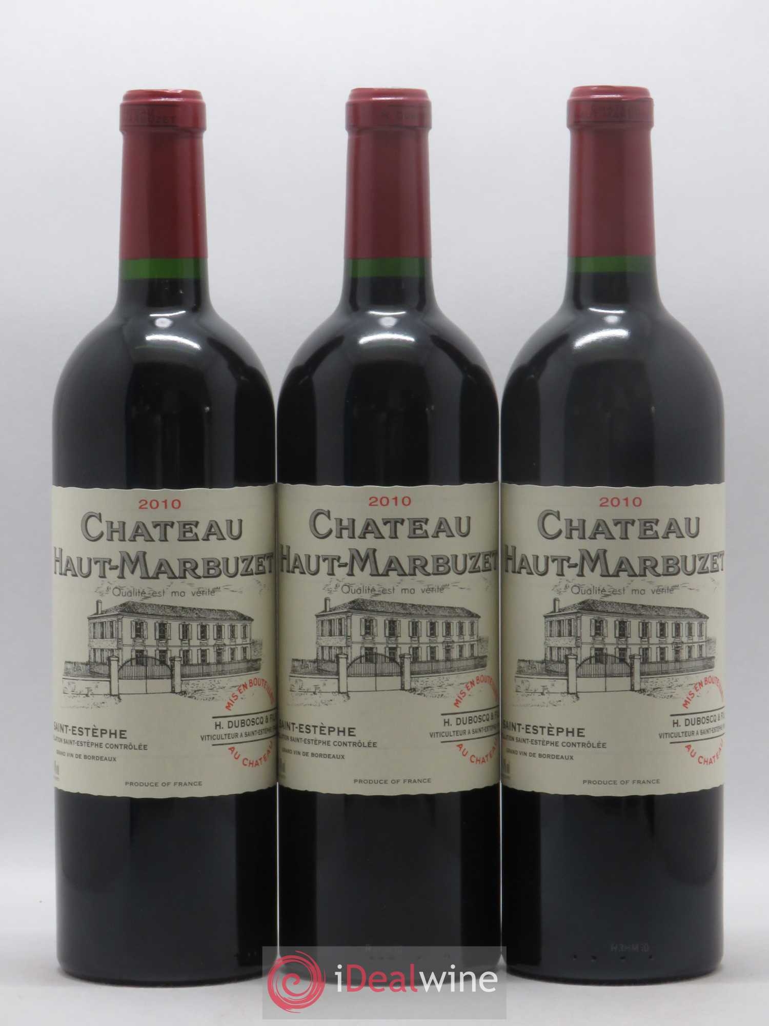 Château Haut Marbuzet 2010 - Lot de 3 bouteilles - 0
