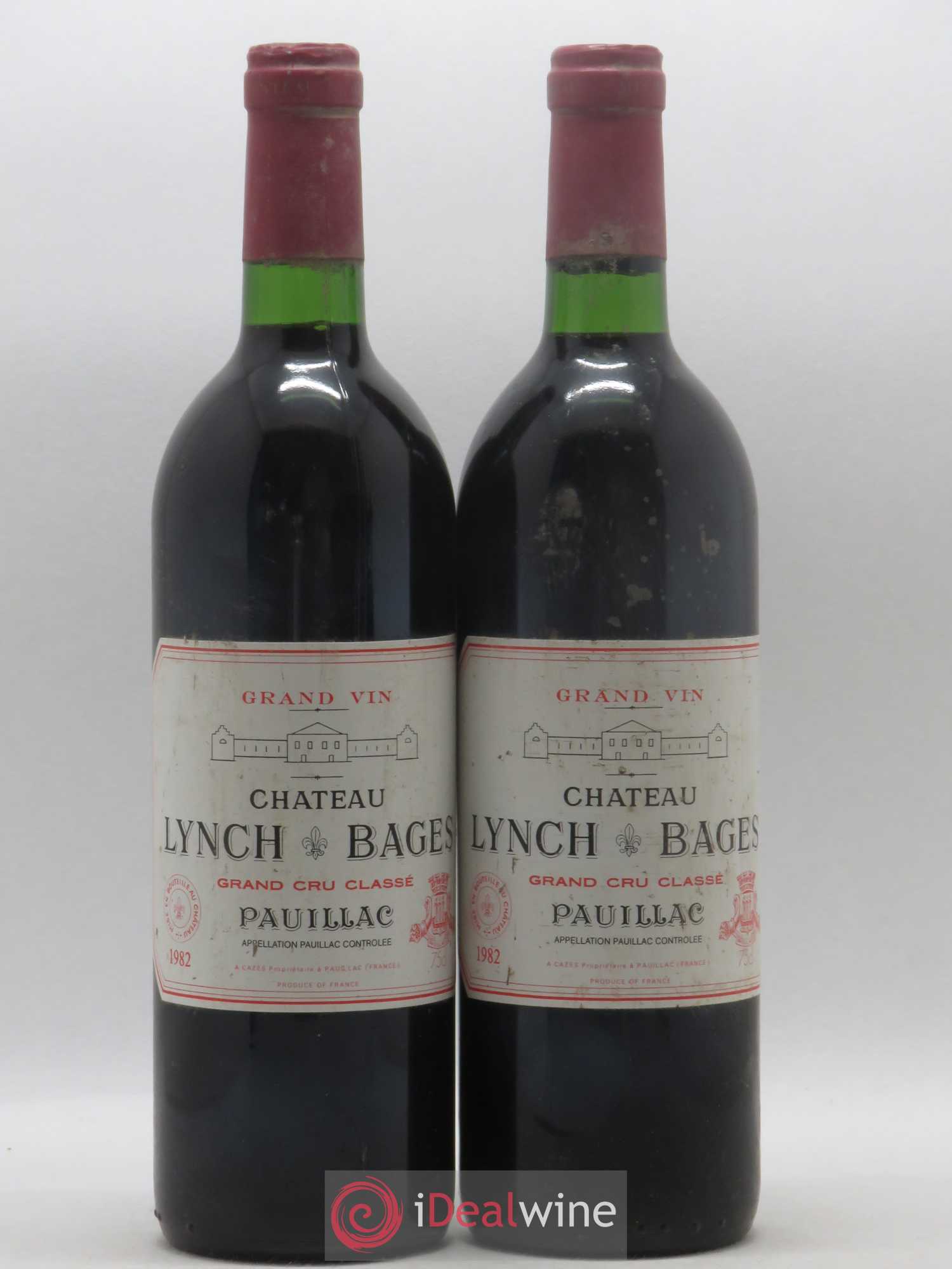 Château Lynch Bages 5ème Grand Cru Classé 1982 - Lot de 2 bouteilles - 0