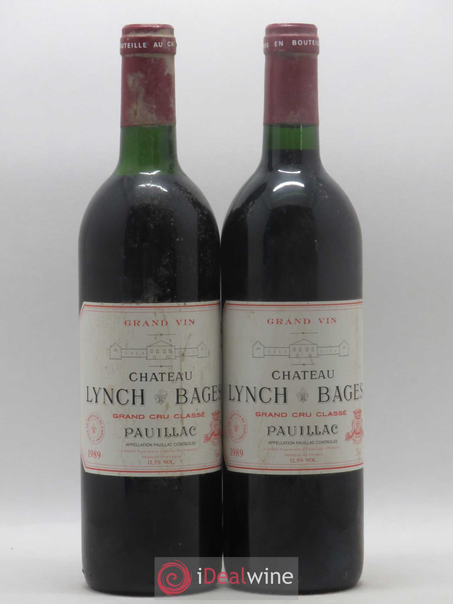 Château Lynch Bages 5ème Grand Cru Classé 1989 - Lot de 2 bouteilles - 0