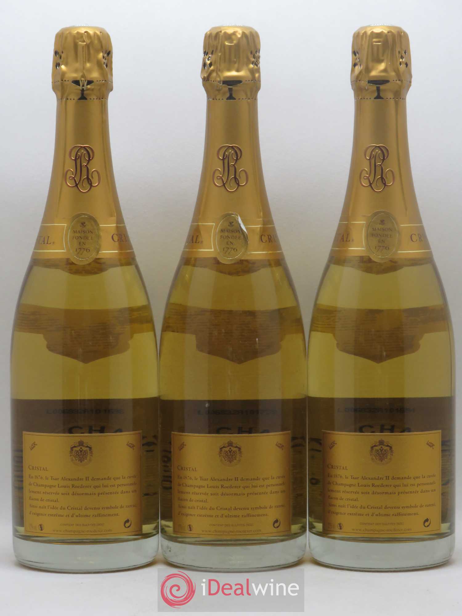 Cristal Louis Roederer 2002 - Lot de 3 bouteilles - 1