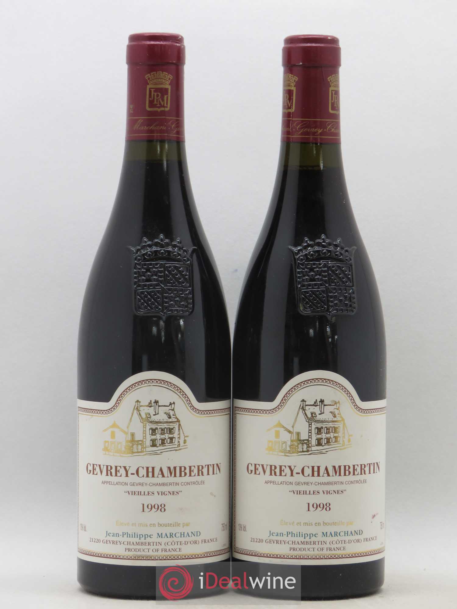 Gevrey-Chambertin Vieilles Vignes Jean Philippe Marchand 1998 - Posten von 2 Flaschen - 0