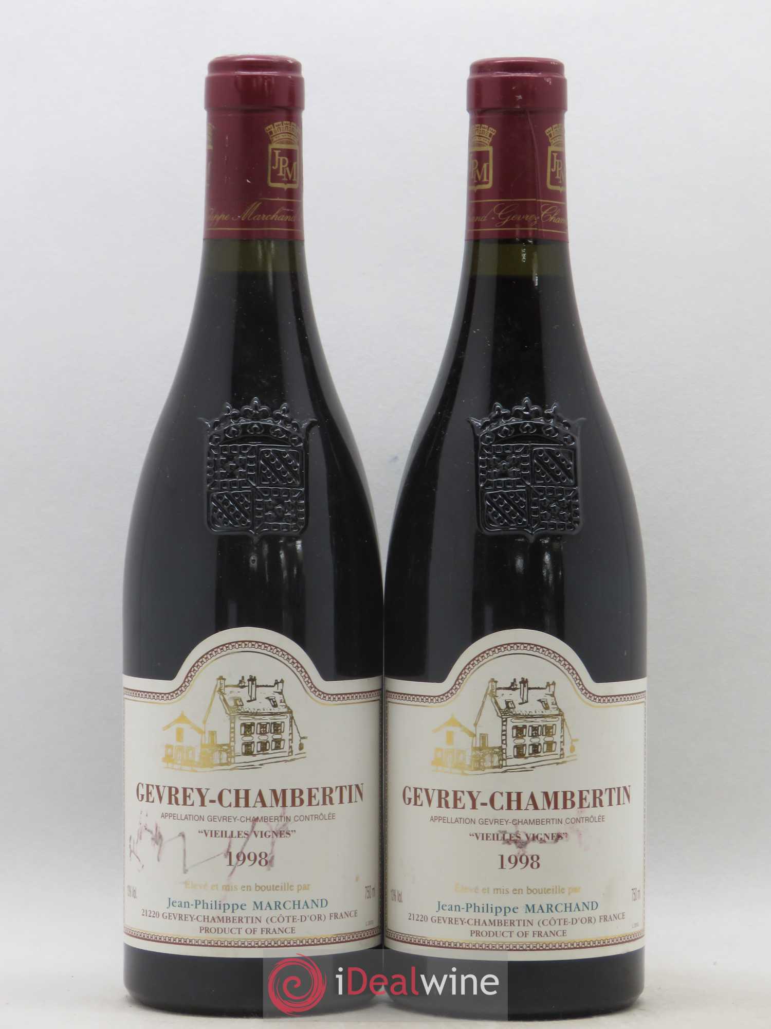 Gevrey-Chambertin Vieilles Vignes Jean Philippe Marchand 1998 - Posten von 2 Flaschen - 0