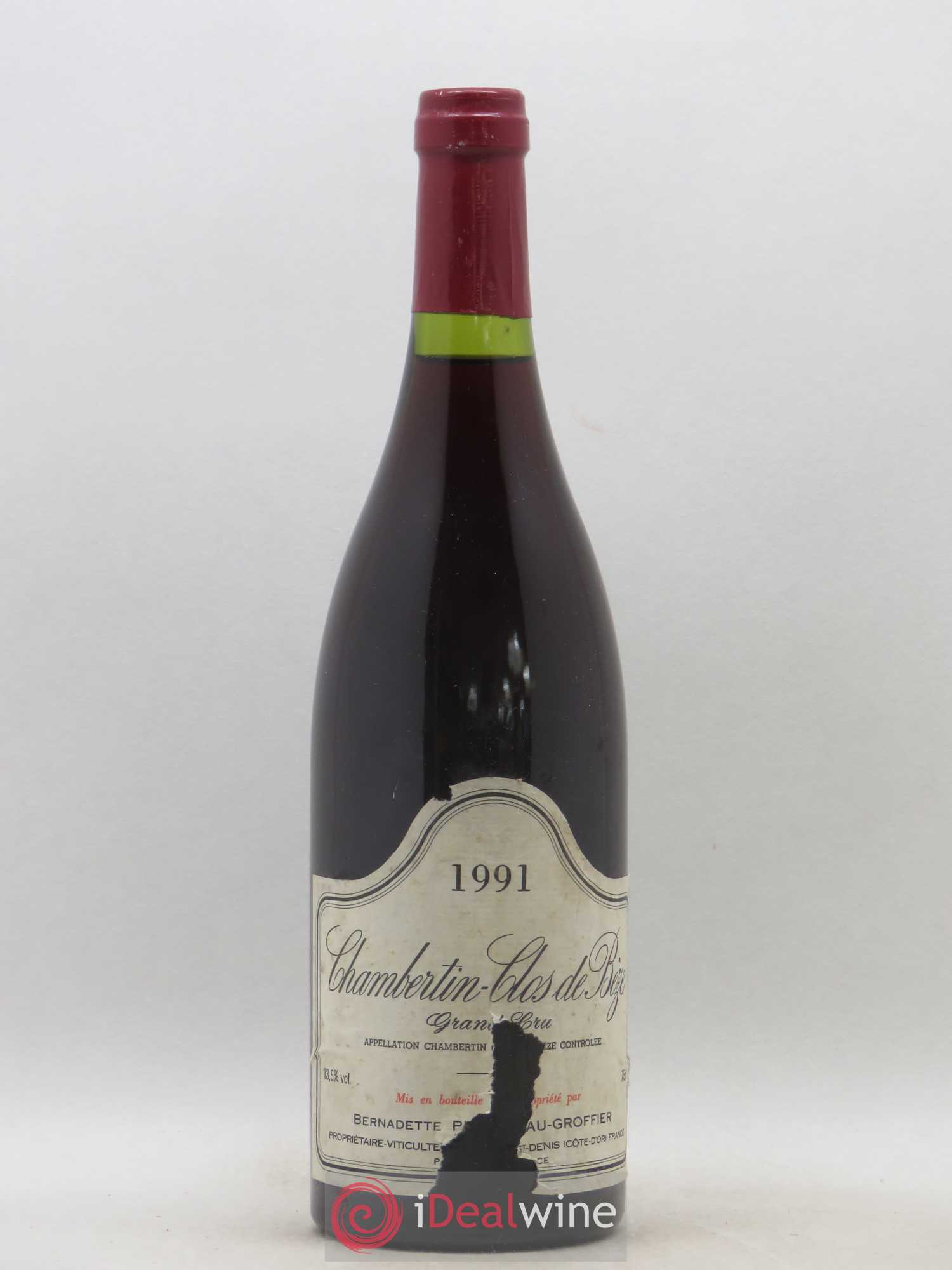Chambertin Clos de Bèze Grand Cru Peirazeau-Groffier 1991 - Lot de 1 bouteille - 0