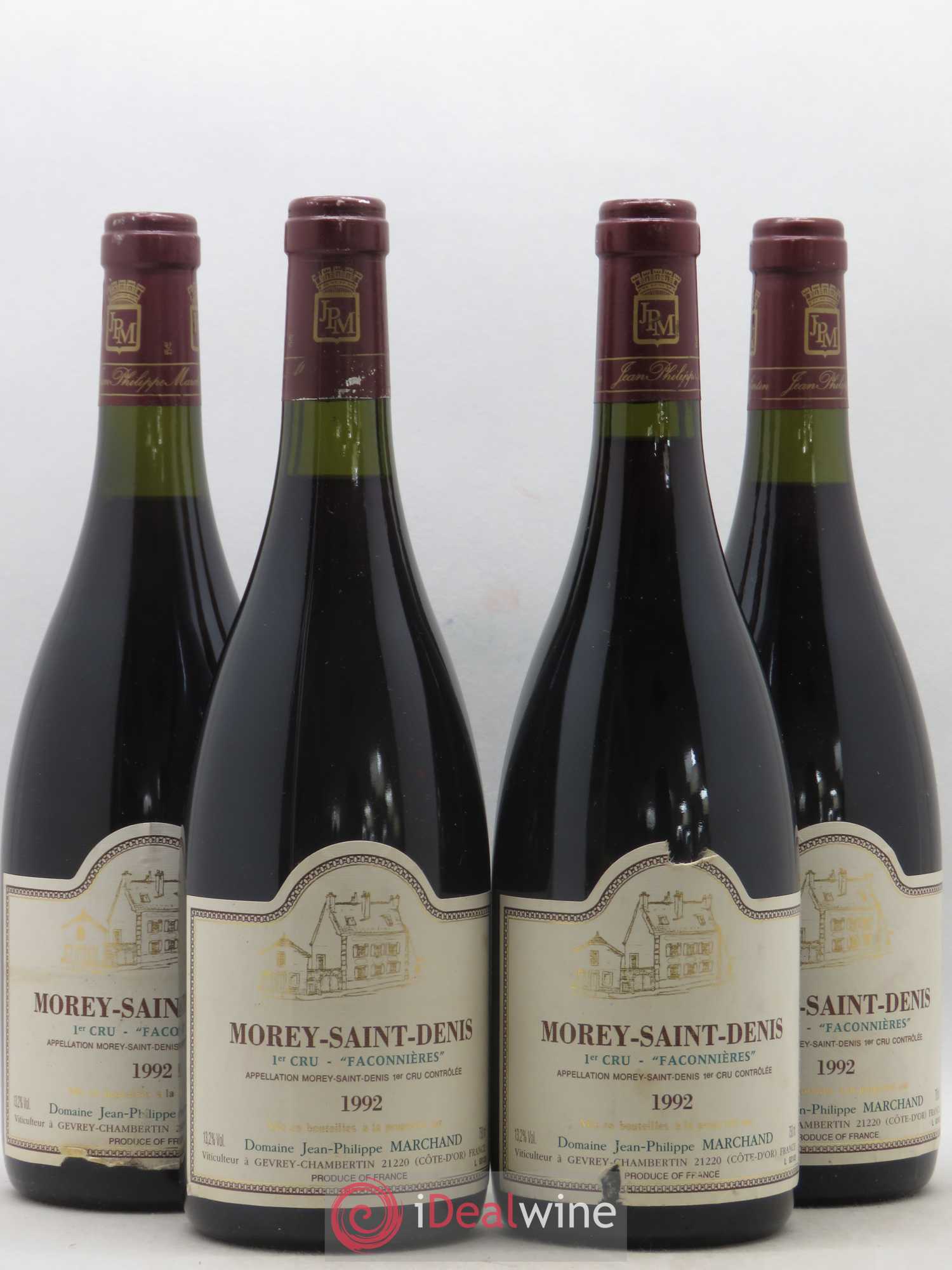 Morey-Saint-Denis 1er Cru Faconnieres Jean Philippe Marchand 1992 - Lotto di 4 bottiglie - 0
