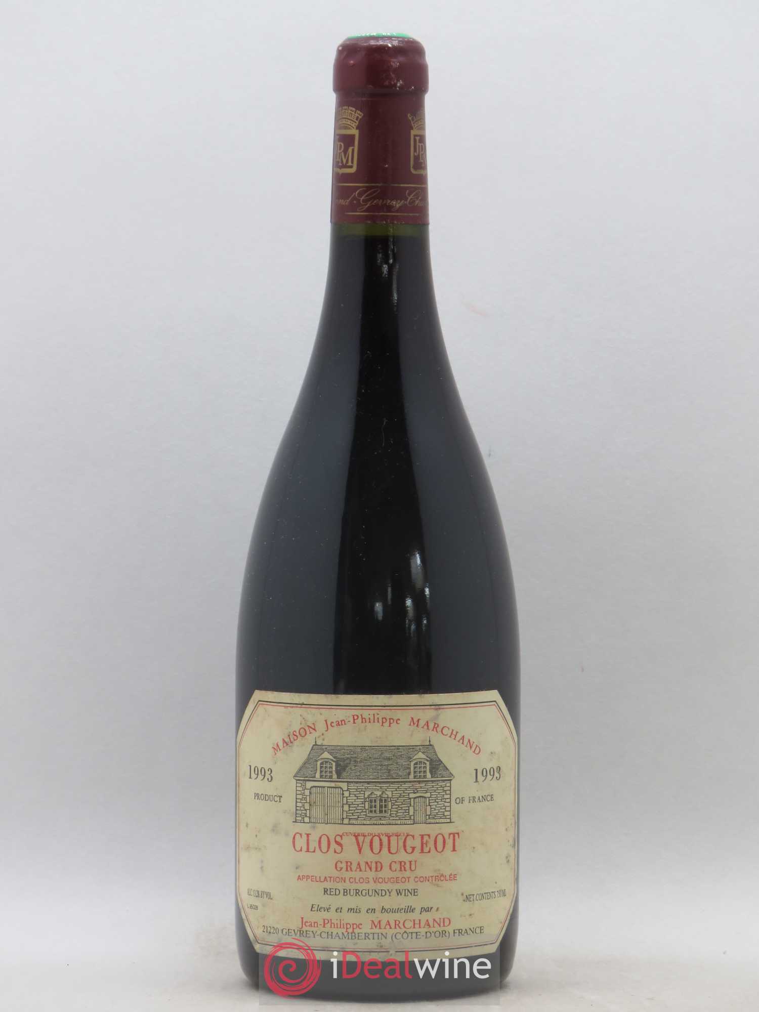 Clos de Vougeot Grand Cru Jean Philippe Marchand 1993 - Lot de 1 bouteille - 0