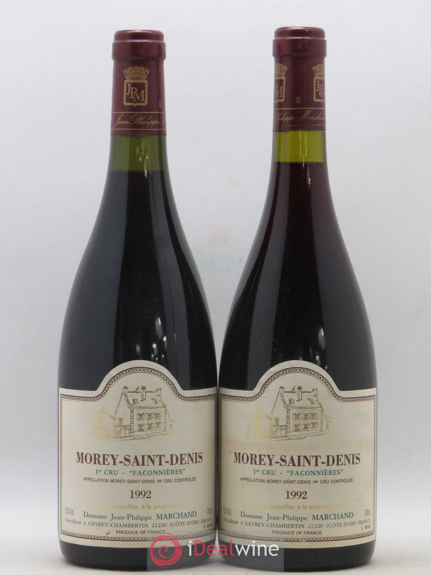 Morey-Saint-Denis 1er Cru Faconnieres Jean Philippe Marchand 1992 - Posten von 2 Flaschen - 0