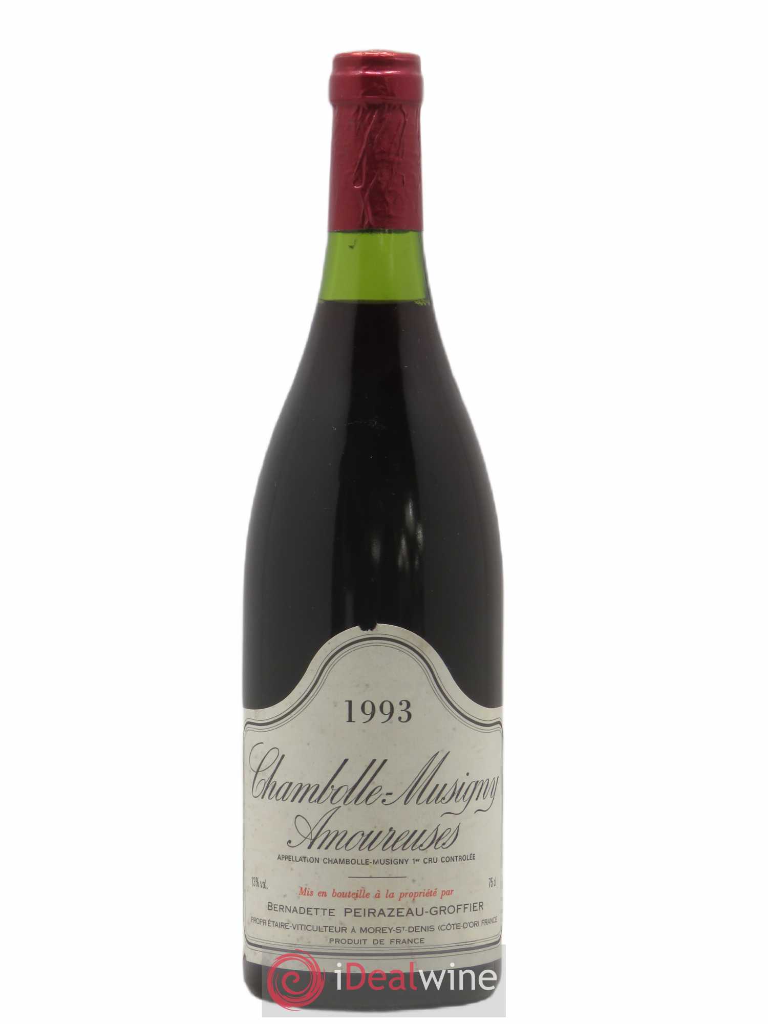 Chambolle-Musigny 1er Cru Les Amoureuses Peirazeau-Groffier 1993 - Lot de 1 bouteille - 0