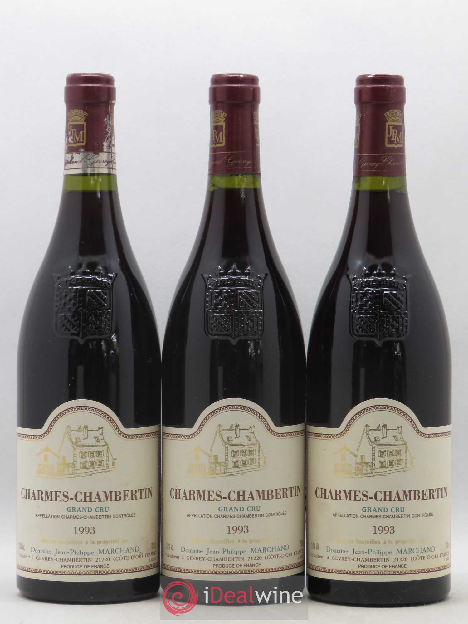 Charmes-Chambertin Grand Cru Jean Philippe Marchand 1993 - Lot de 3 bouteilles - 0
