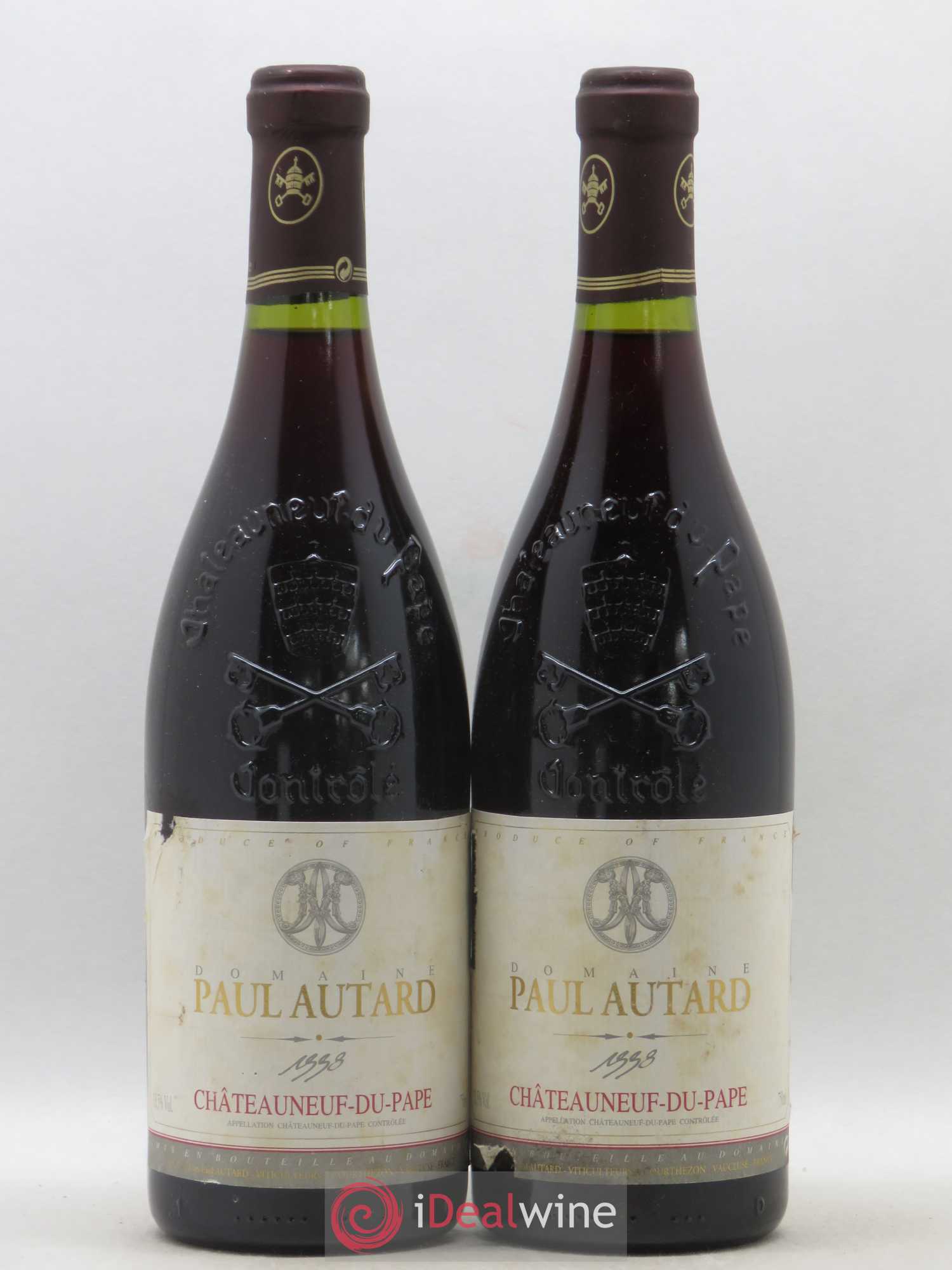 Châteauneuf-du-Pape Domaine Paul Autard Jean-Paul Autard 1998 - Lot de 2 bouteilles - 0