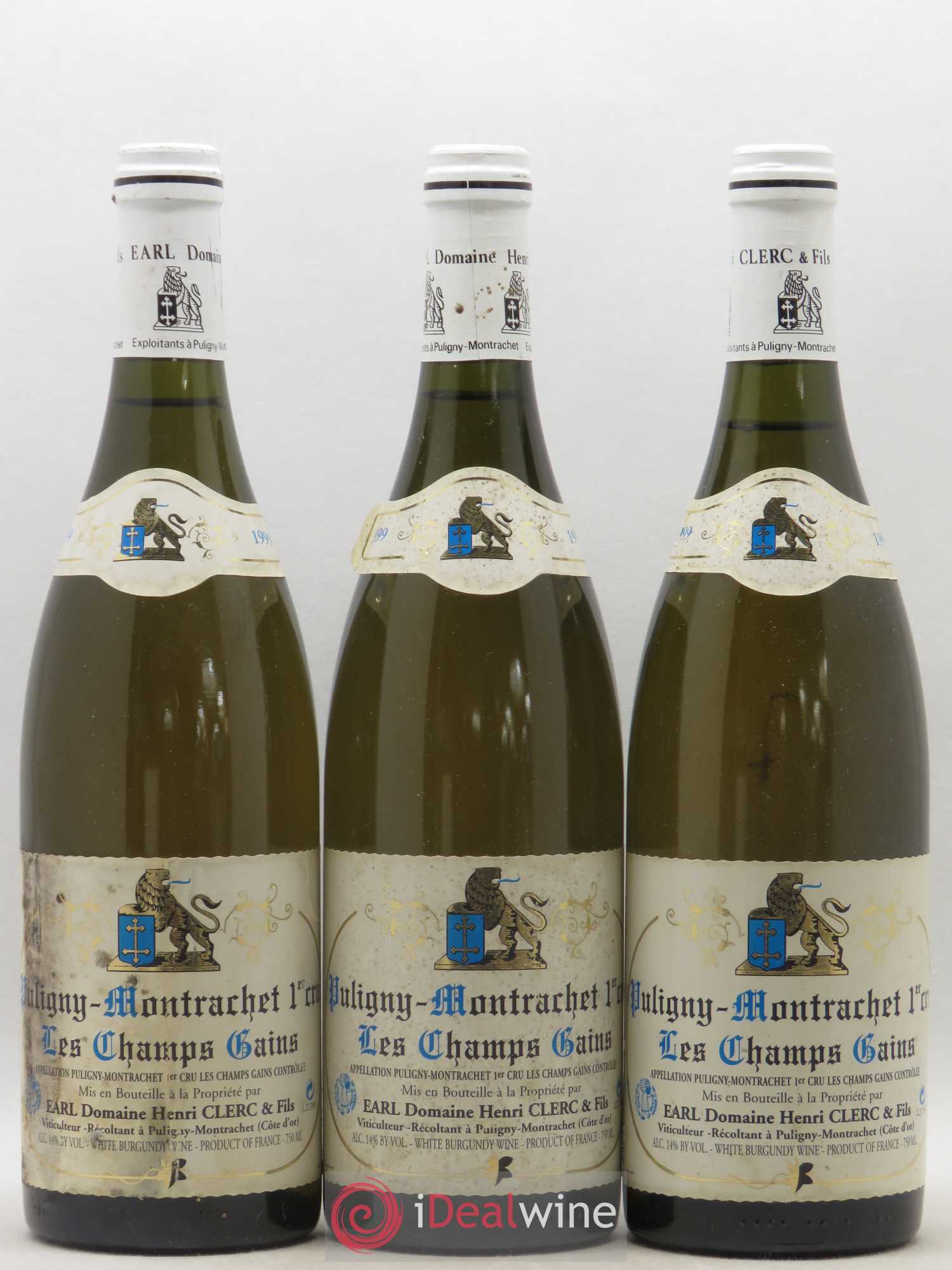 Puligny-Montrachet 1er Cru Les Champs Gains Henri Clerc 1999 - Posten von 3 Flaschen - 0