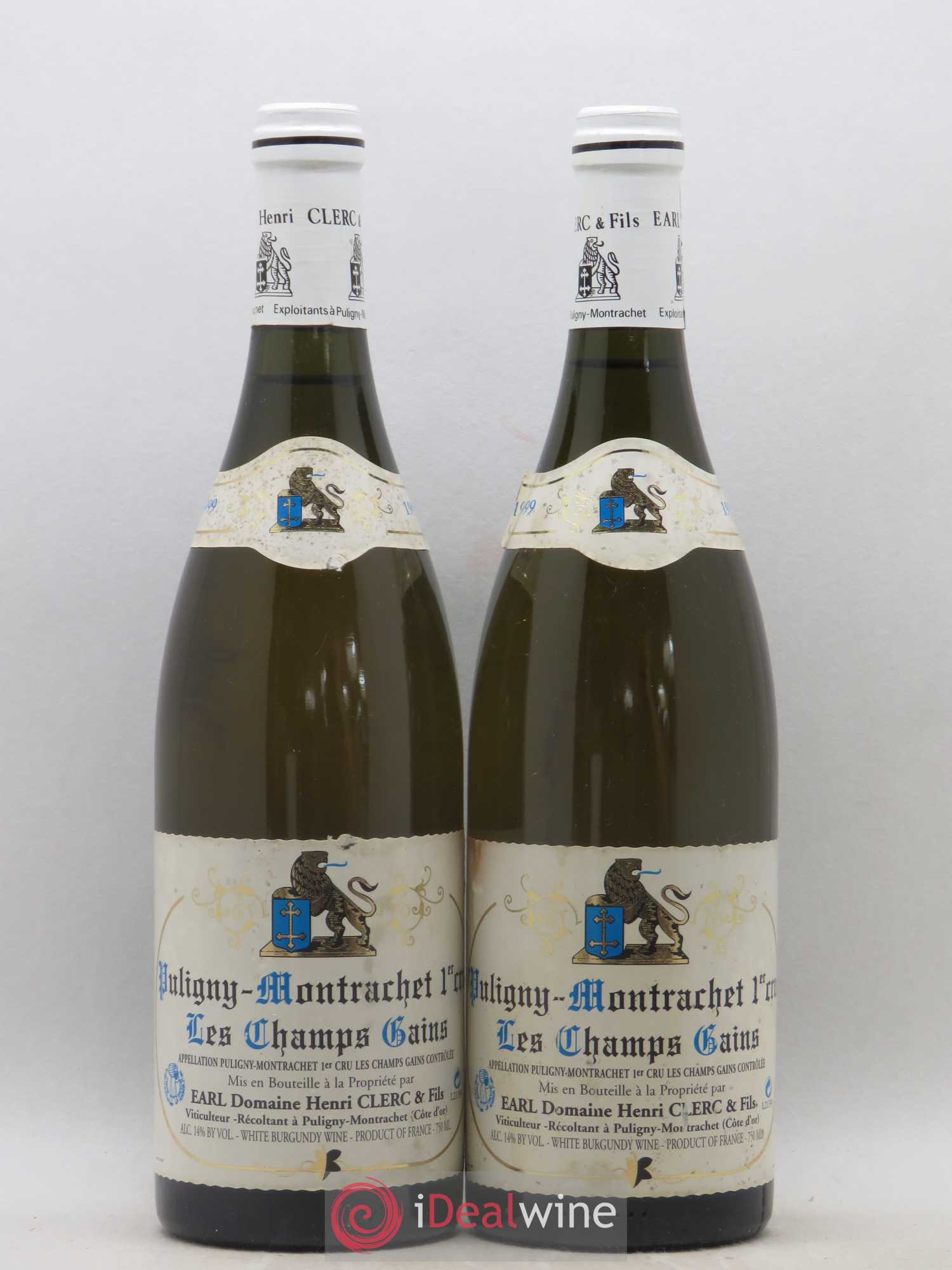 Puligny-Montrachet 1er Cru Les Champs Gains Henri Clerc 1999 - Posten von 2 Flaschen - 0
