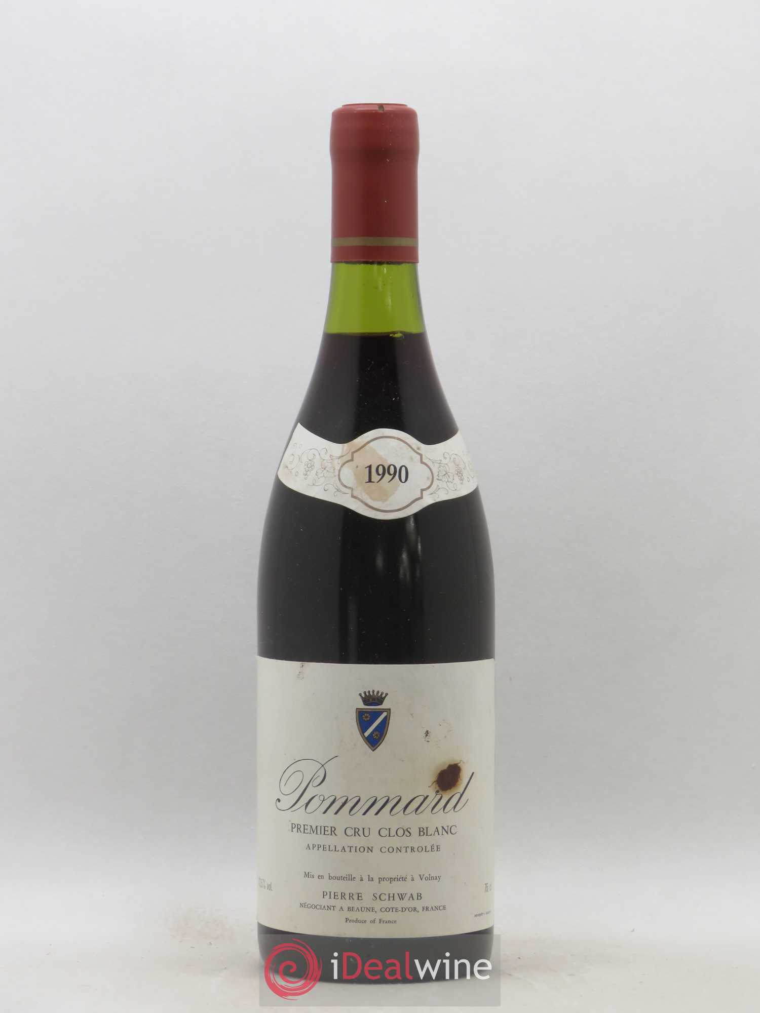 Pommard 1er Cru Clos Blanc Pierre Schwab 1990 - Posten von 1 Flasche - 0