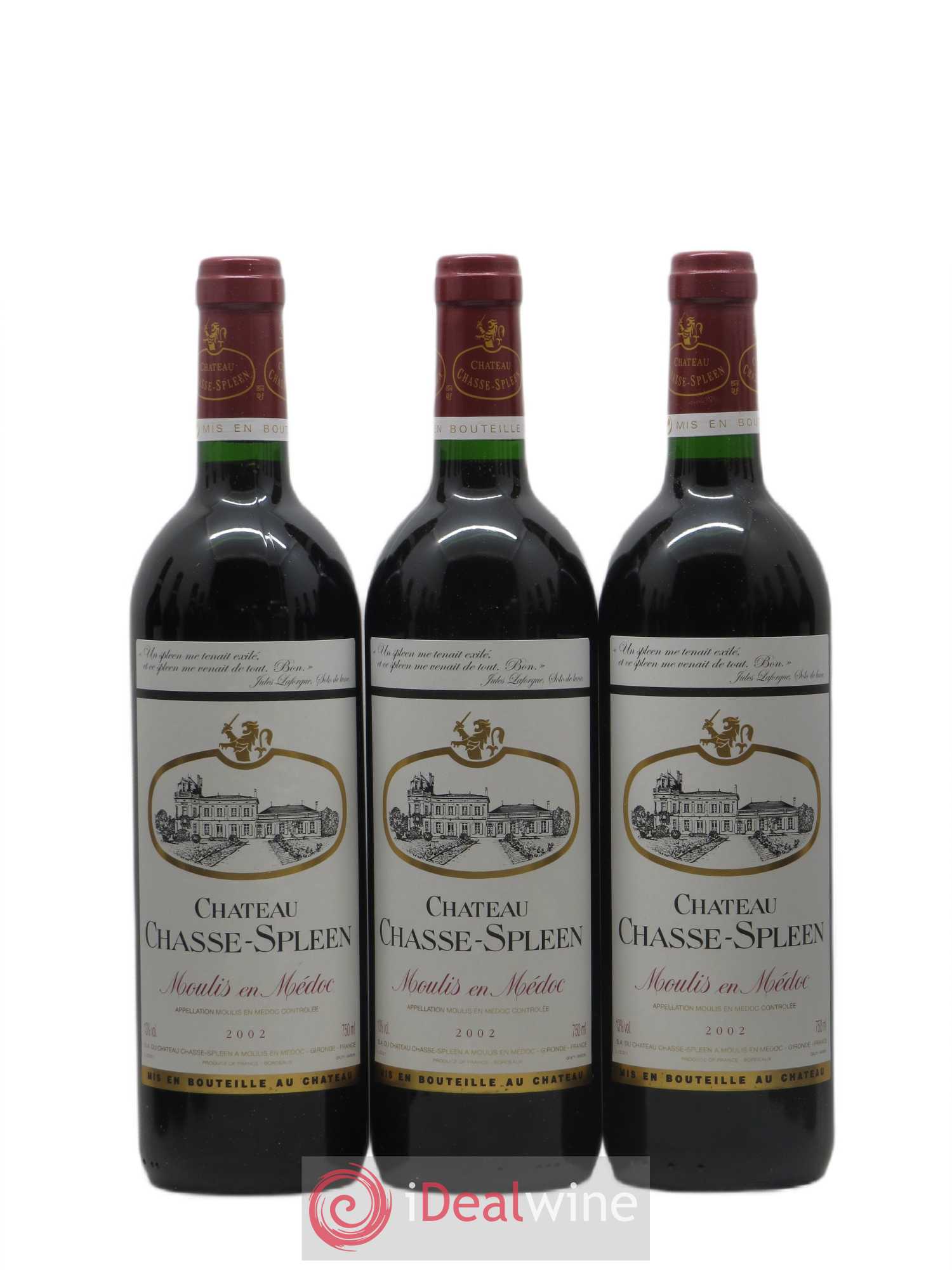 Château Chasse Spleen 2002 - Lot de 12 bouteilles - 1