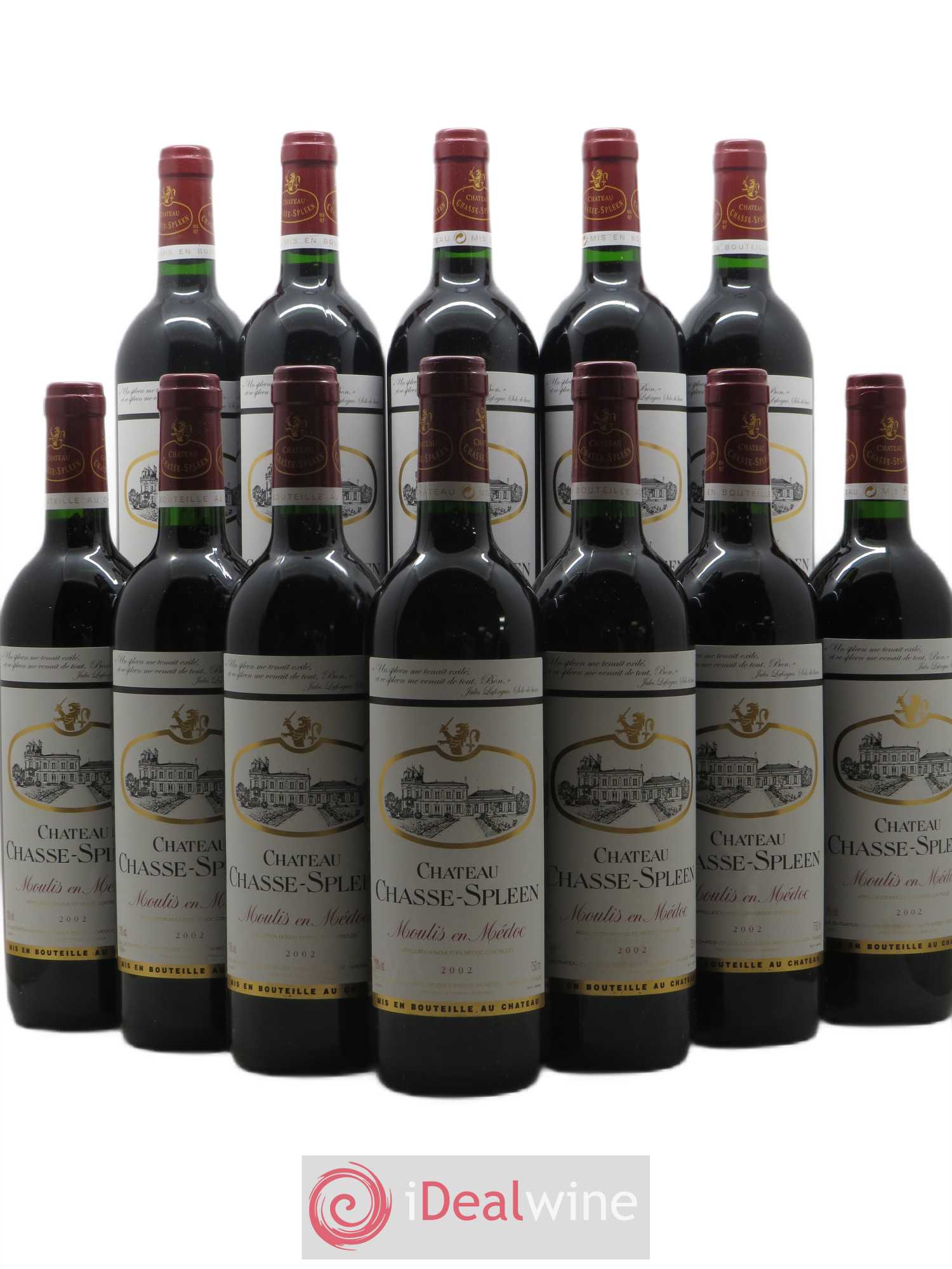 Château Chasse Spleen 2002 - Lot de 12 bouteilles - 0