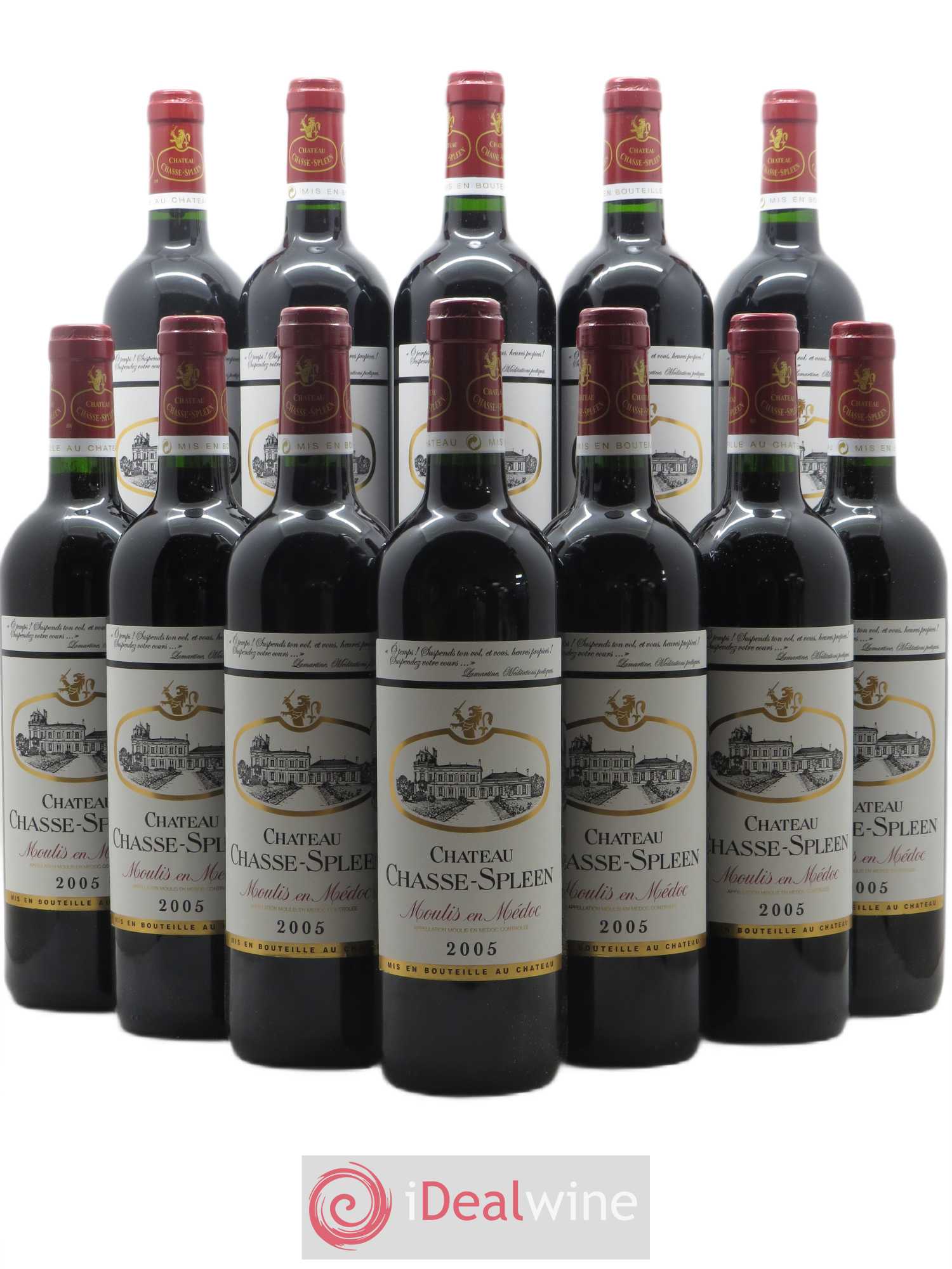 Château Chasse Spleen 2005 - Lot de 12 bouteilles - 0