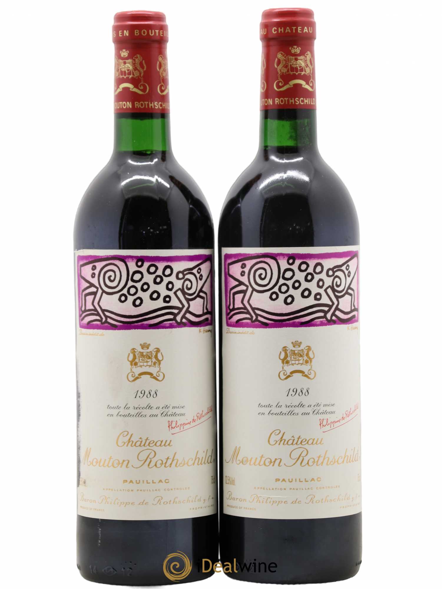 Château Mouton Rothschild 1er Grand Cru Classé 1988 - Lot de 2 bouteilles - 0
