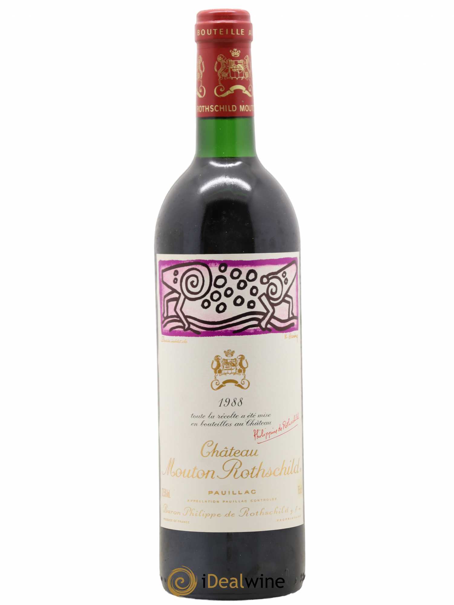 Château Mouton Rothschild 1er Grand Cru Classé 1988 - Lot de 1 bouteille - 0