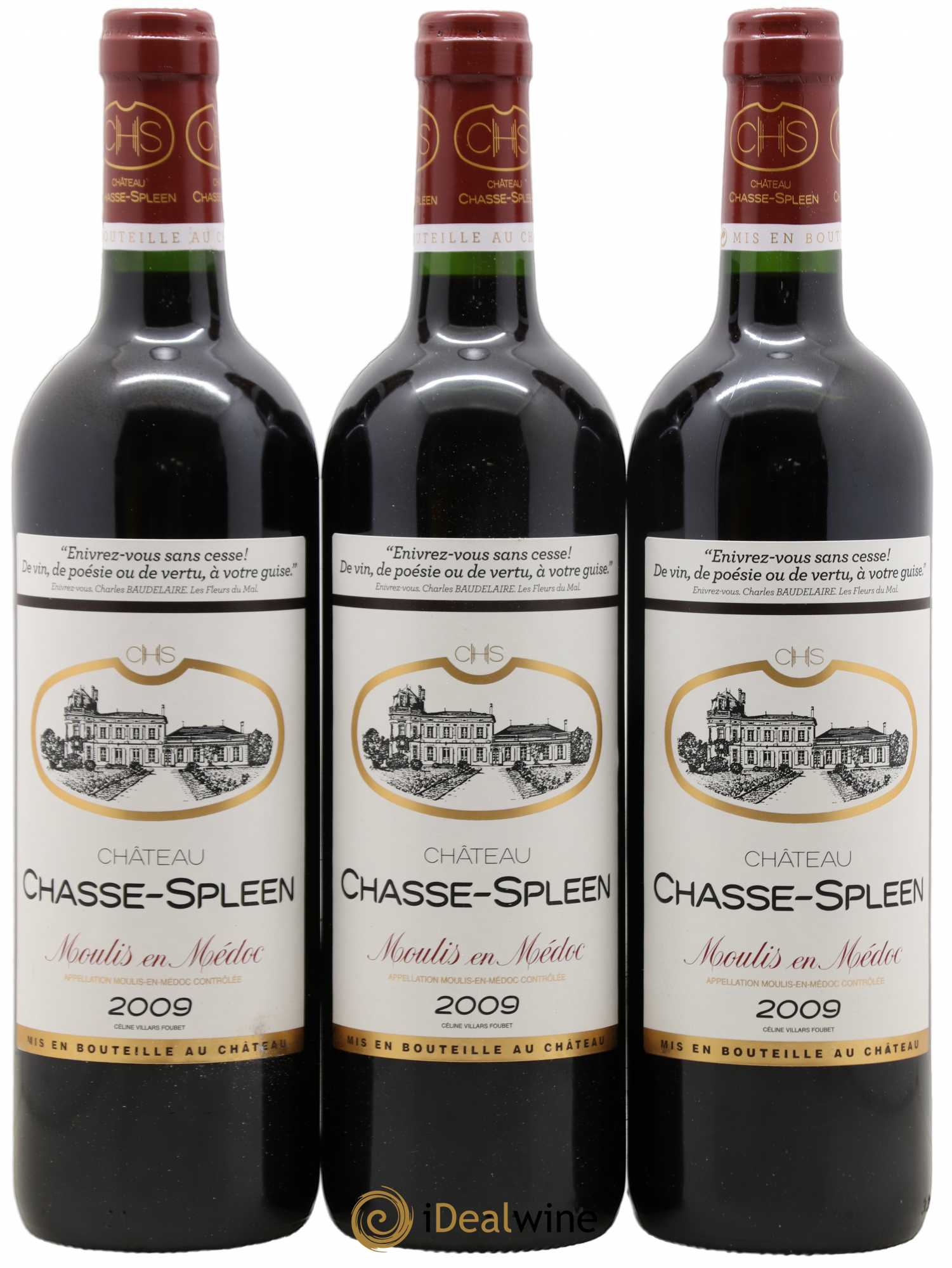 Château Chasse Spleen 2009 - Lot de 12 bouteilles - 1