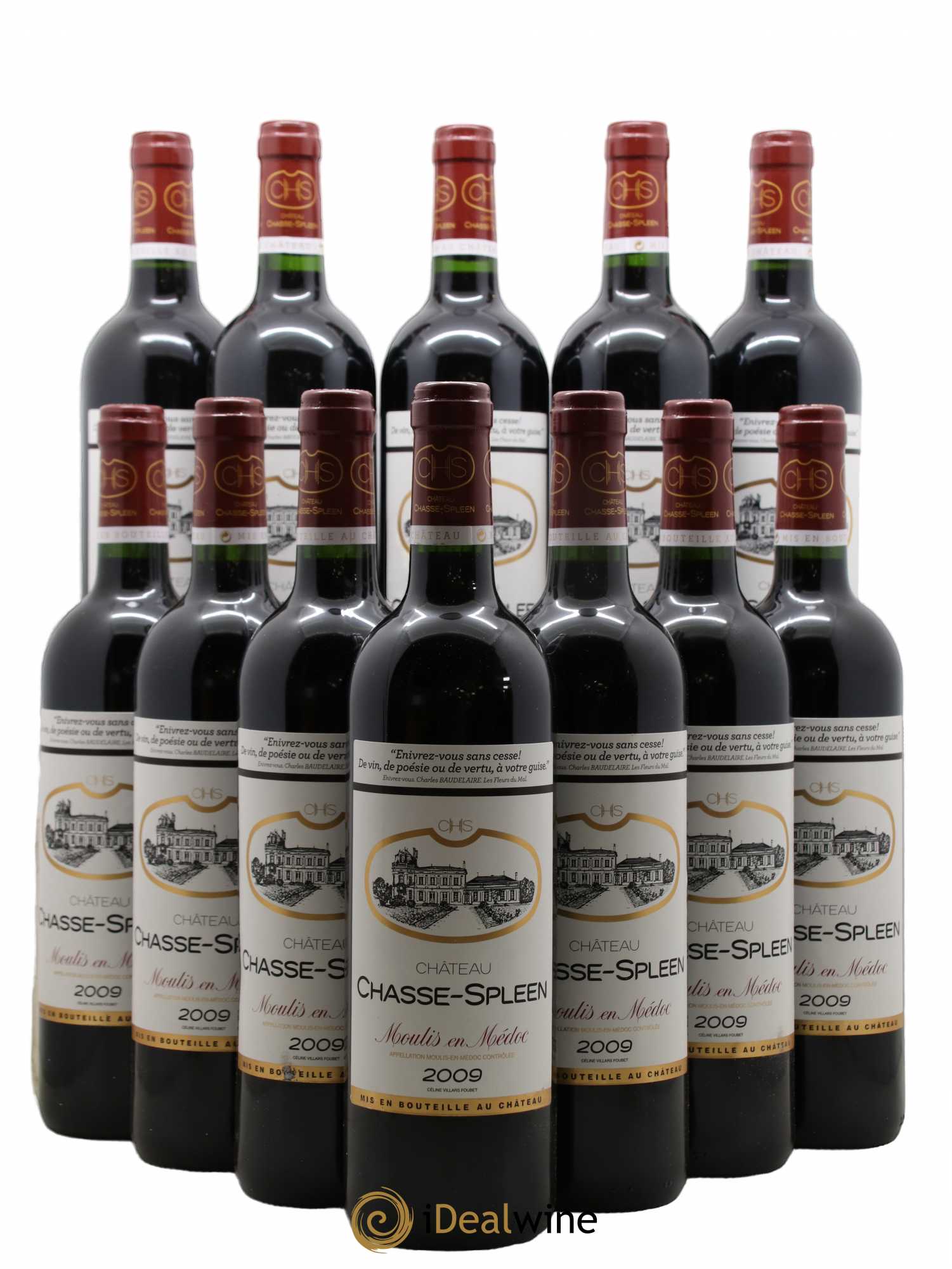 Château Chasse Spleen 2009 - Lot de 12 bouteilles - 0