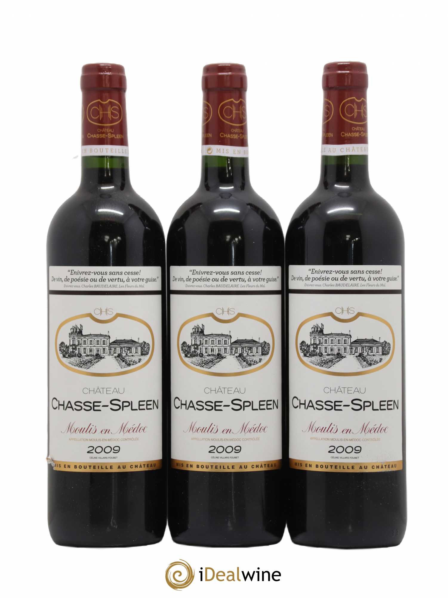Château Chasse Spleen 2009 - Lot de 12 bouteilles - 1