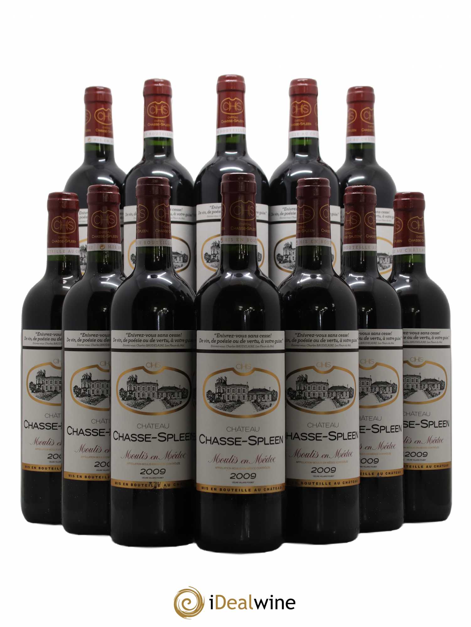 Château Chasse Spleen 2009 - Lot de 12 bouteilles - 0