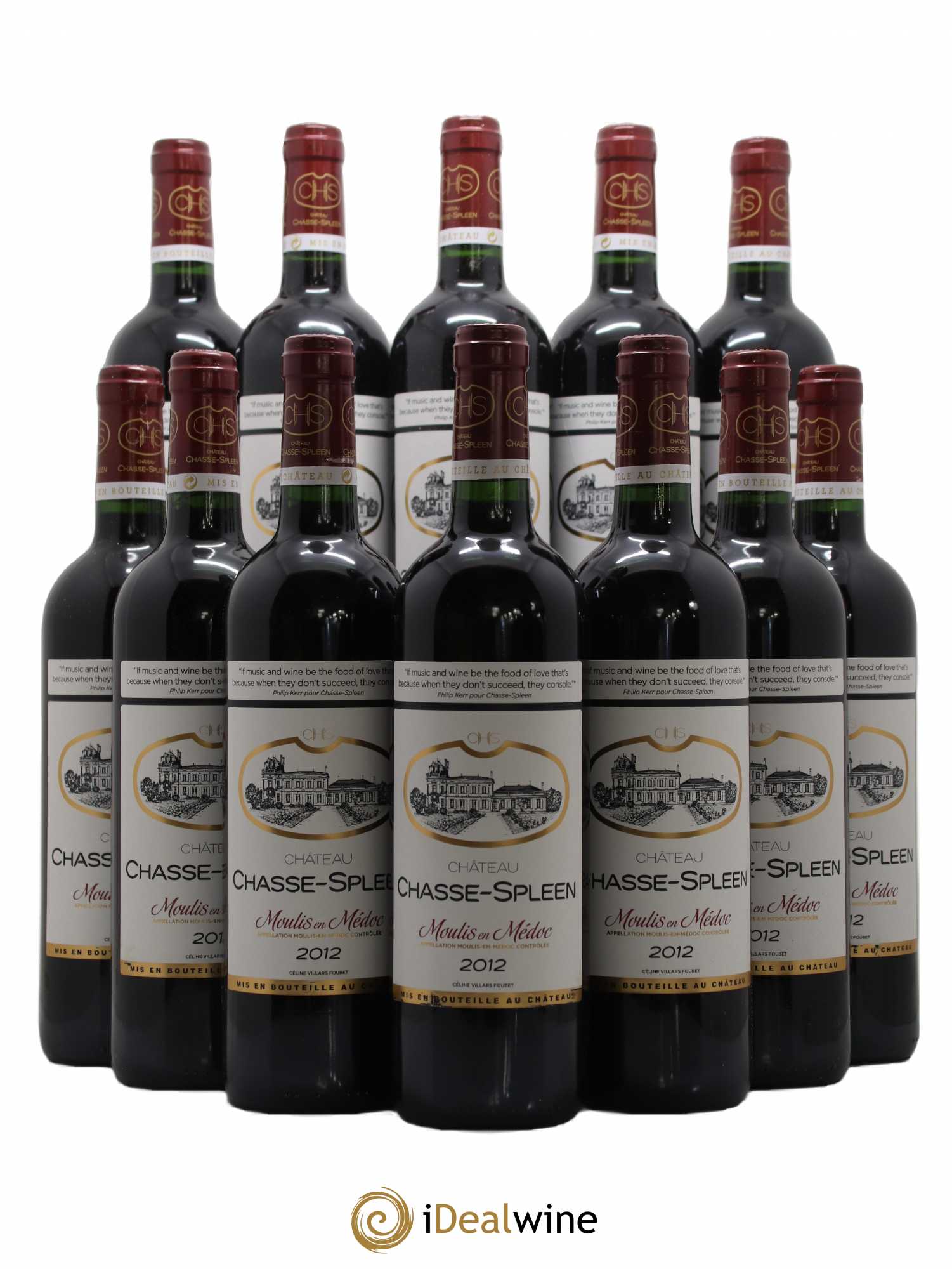 Château Chasse Spleen 2012 - Lot de 12 bouteilles - 0