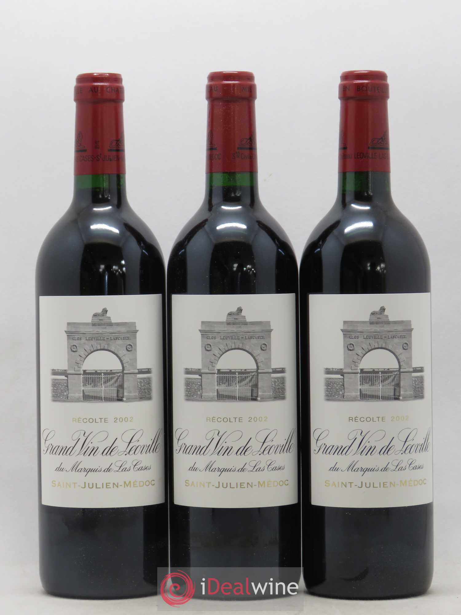 Château Léoville Las Cases 2ème Grand Cru Classé 2002 - Lot de 3 bouteilles - 0