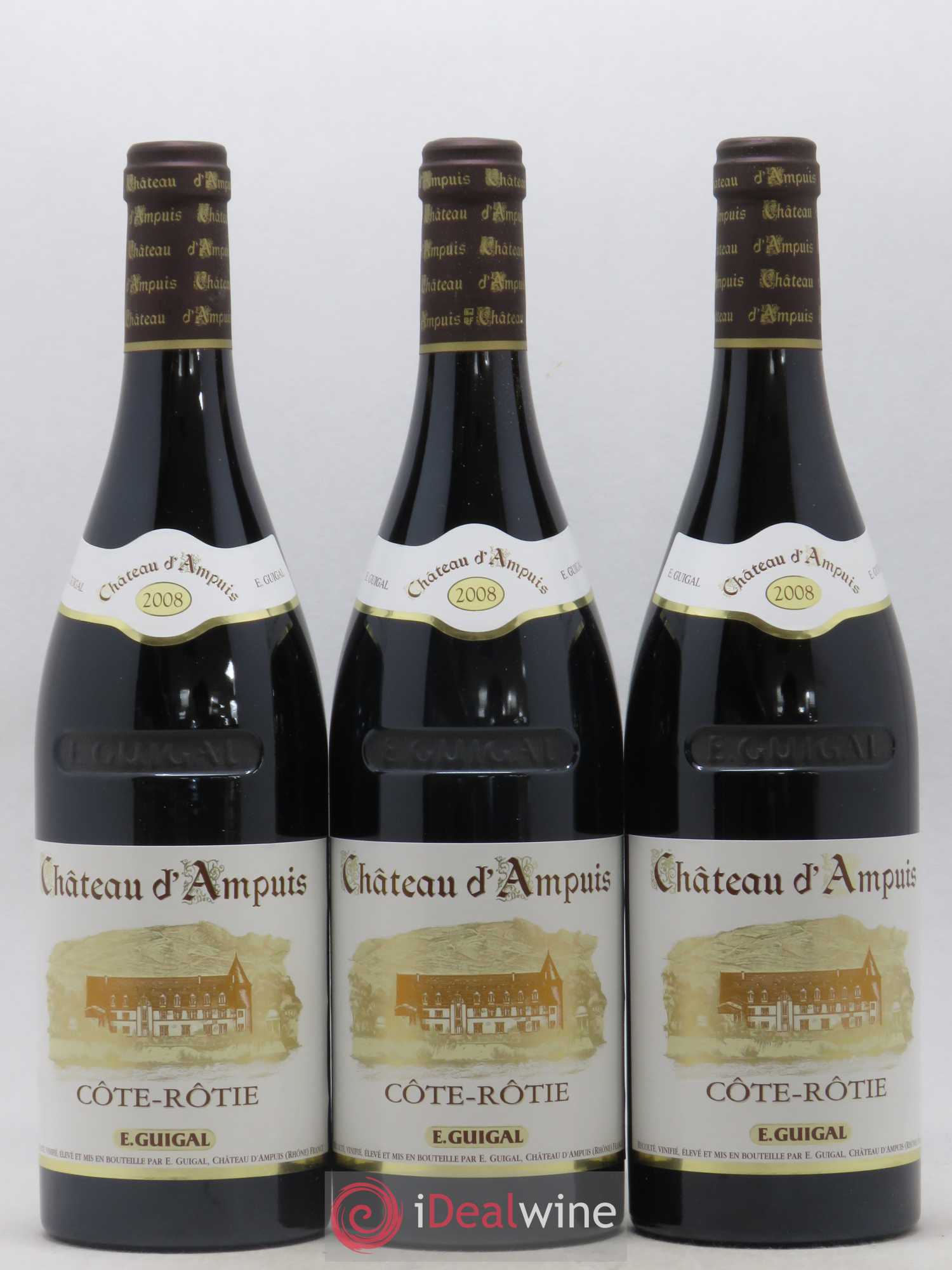 Côte-Rôtie Château d'Ampuis Guigal (sans prix de réserve) 2008 - Lot de 3 bouteilles - 0