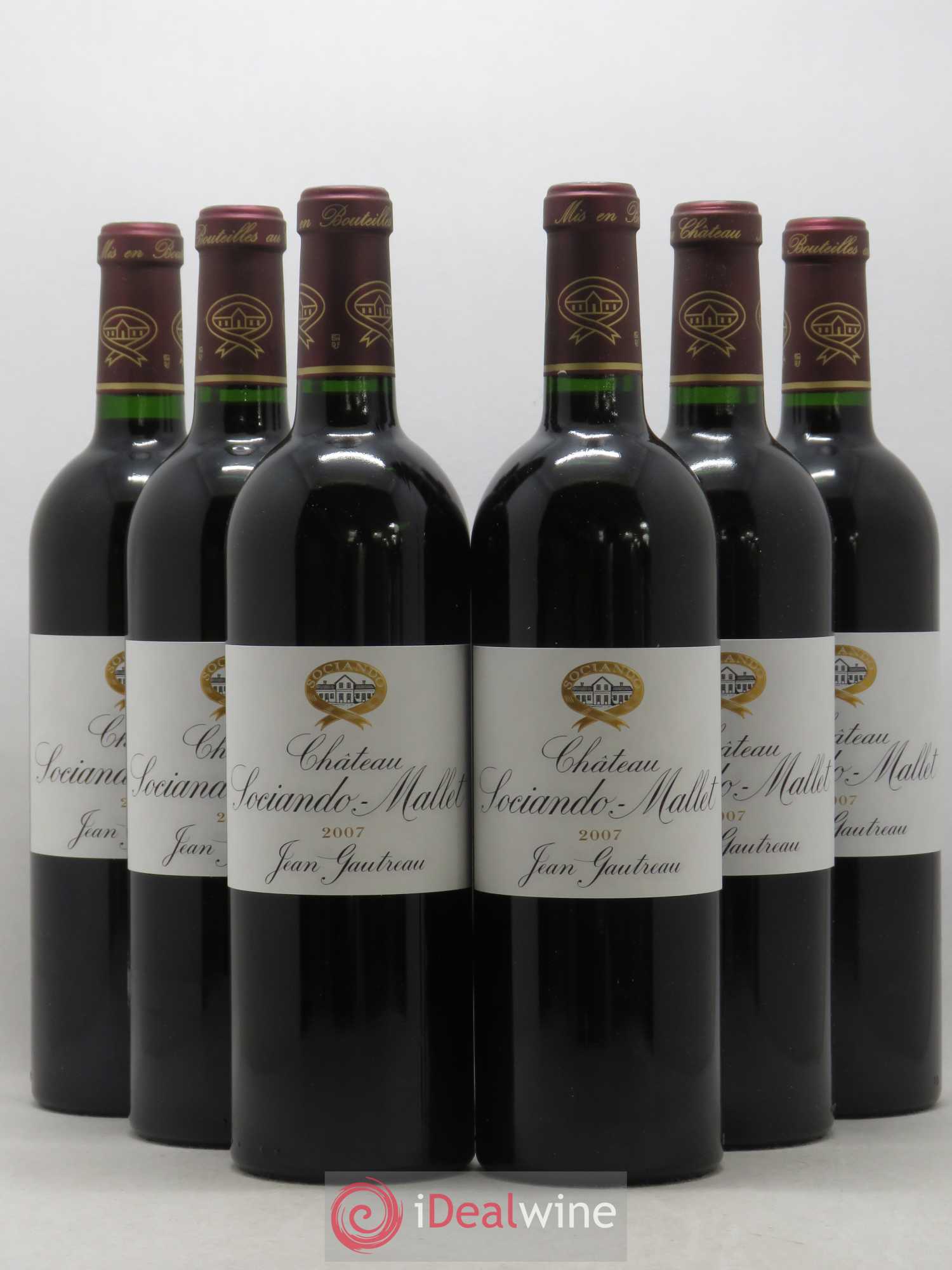 Château Sociando Mallet 2007 - Lot de 6 bouteilles - 0