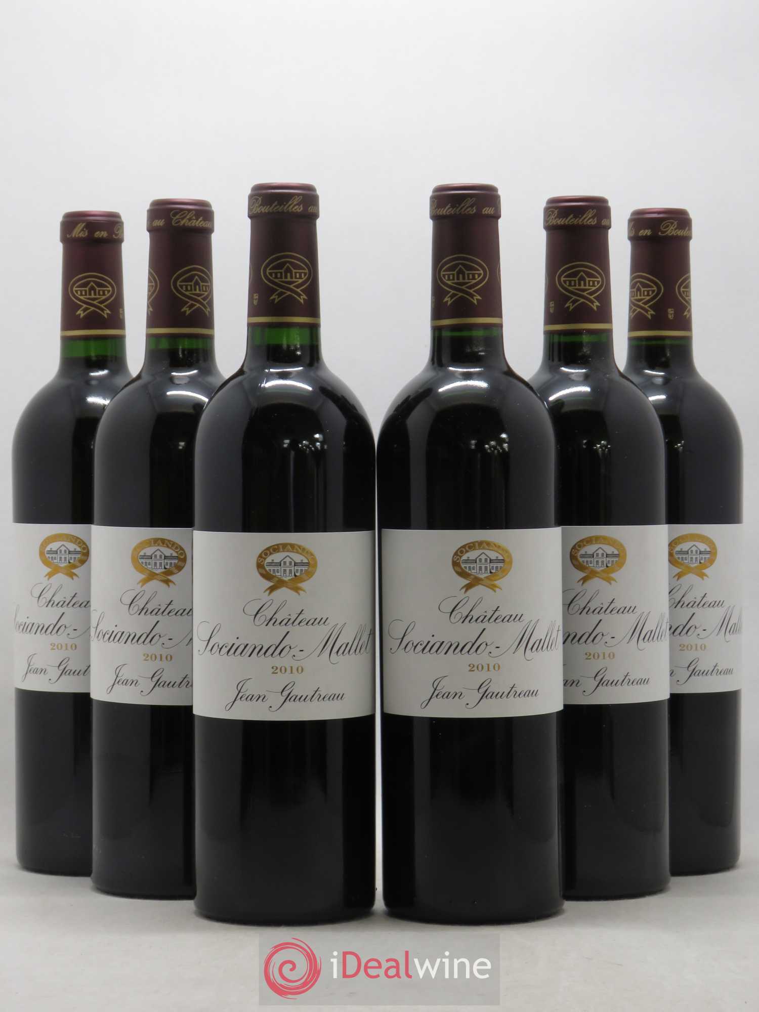 Château Sociando Mallet 2010 - Lot de 6 bouteilles - 0