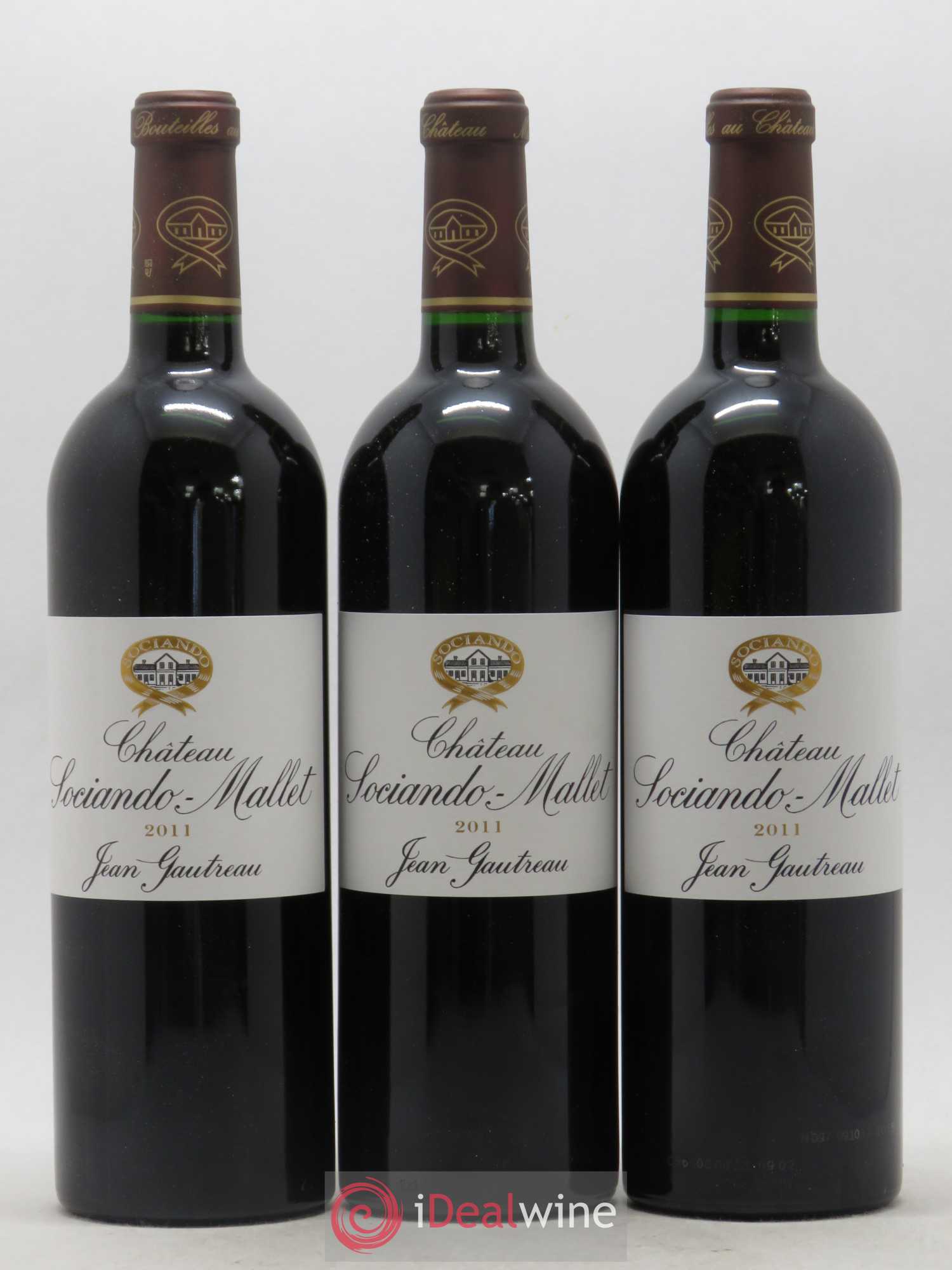 Château Sociando Mallet 2011 - Lot de 3 bouteilles - 0