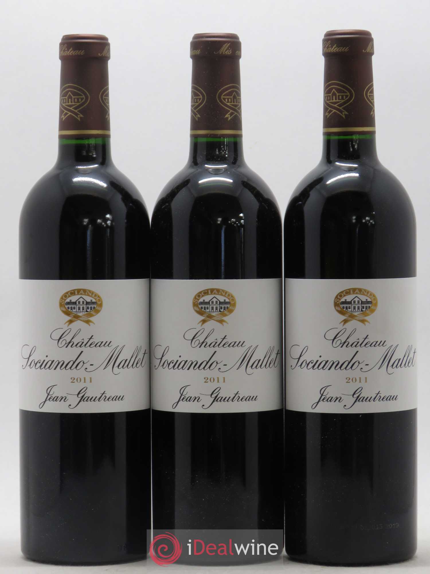 Château Sociando Mallet 2011 - Lot de 3 bouteilles - 0