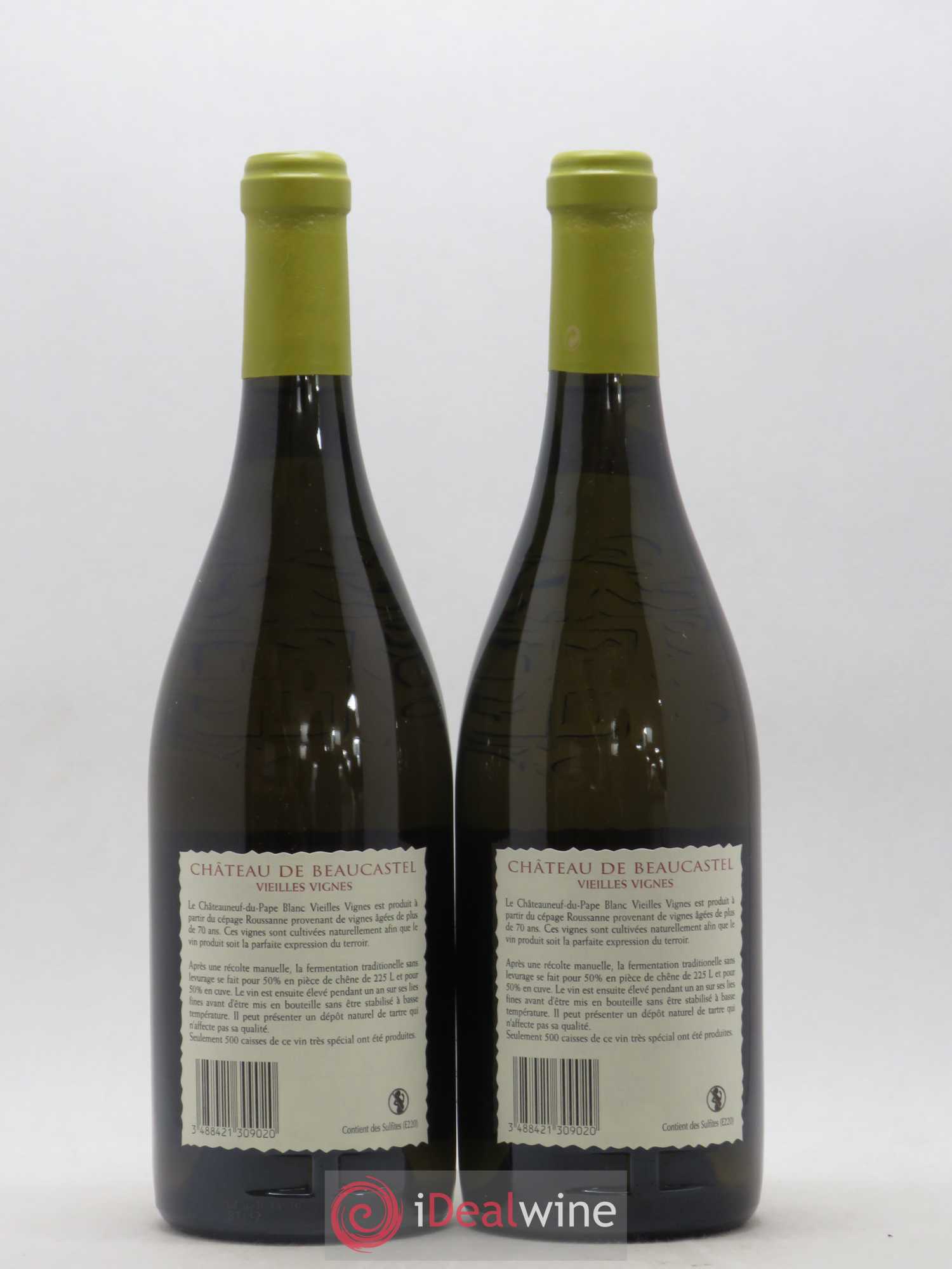 Châteauneuf-du-Pape Château de Beaucastel Vieilles vignes Roussanne Famille Perrin 2009 - Lot de 2 bouteilles - 1