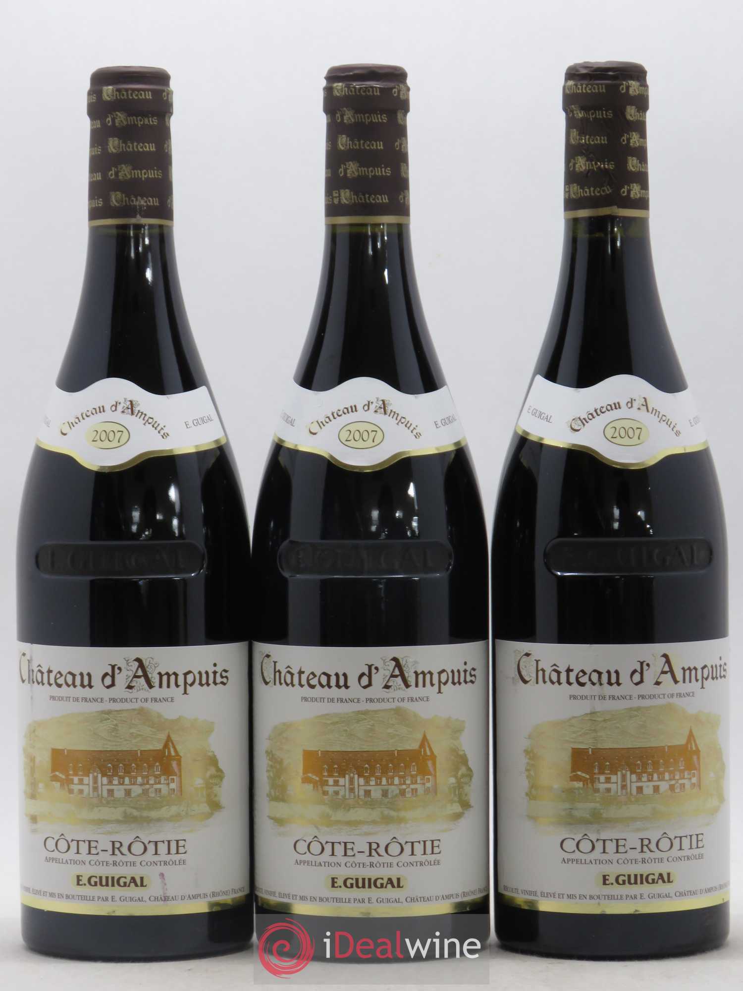Côte-Rôtie Château d'Ampuis Guigal (sans prix de réserve) 2007 - Lot de 3 bouteilles - 0
