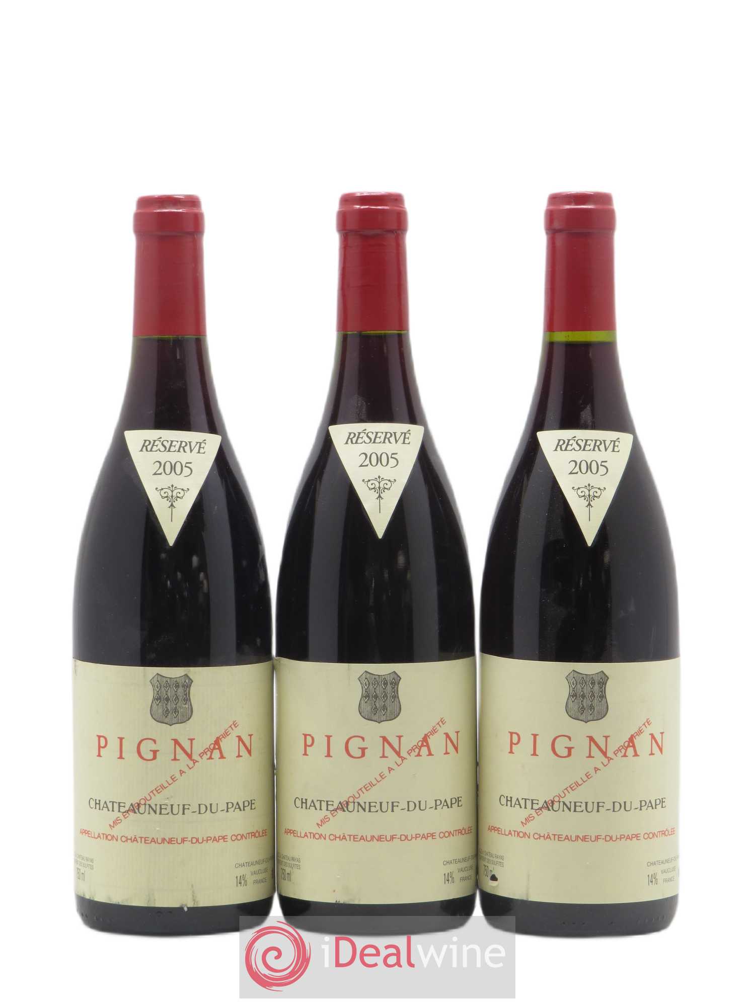 Châteauneuf-du-Pape Pignan Emmanuel Reynaud 2005 - Lot de 3 bouteilles - 0