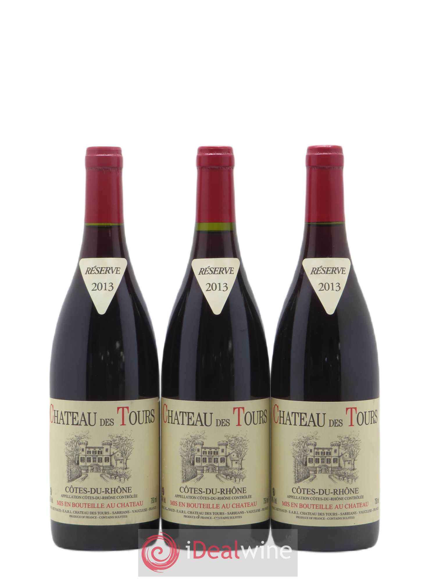 Côtes-du-Rhône Château des Tours Emmanuel Reynaud 2013 - Lot de 3 bouteilles - 0